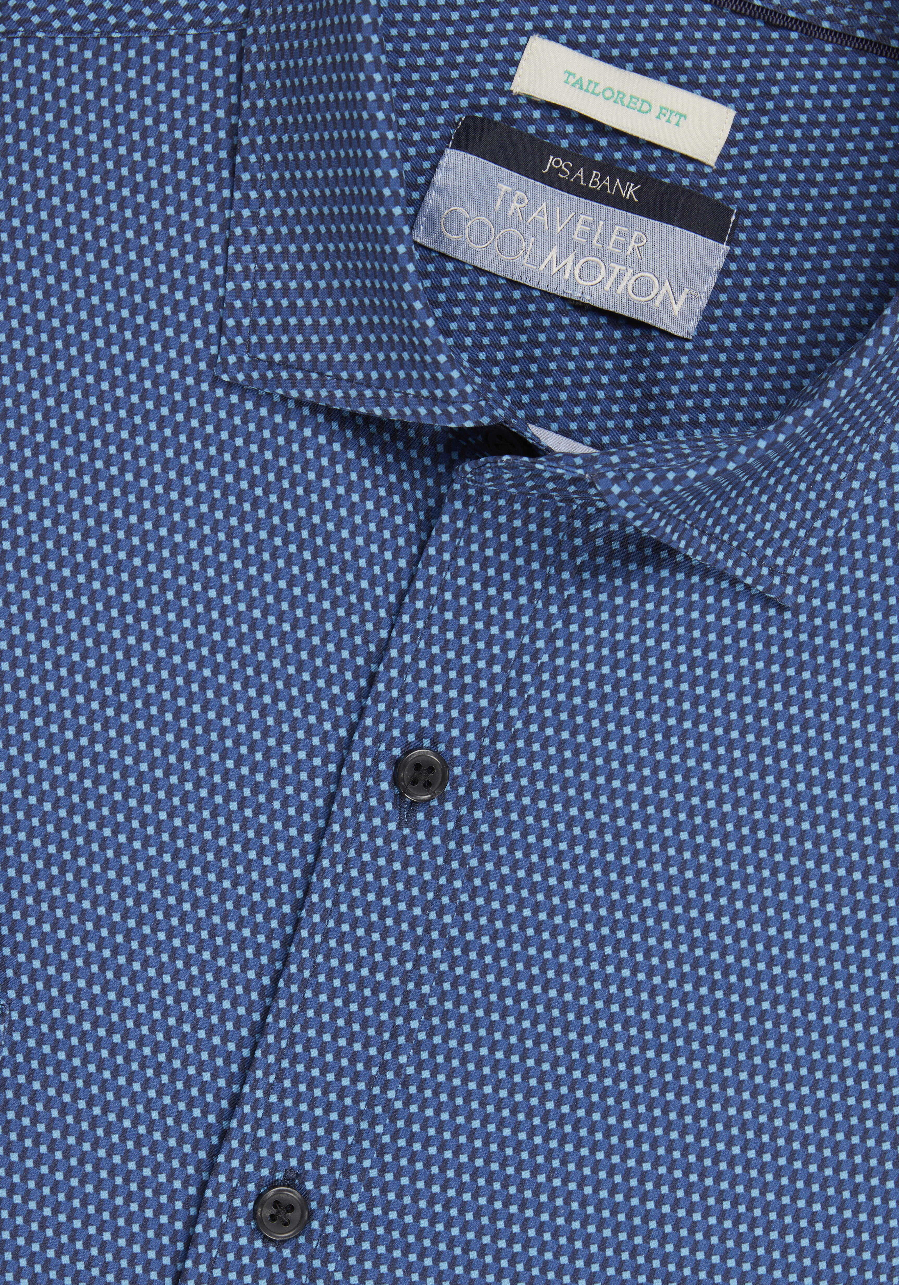 Traveler® Collection Tailored Fit Micro Diamond 4-Way Stretch Sportshirt - Big & Tall CLEARANCE