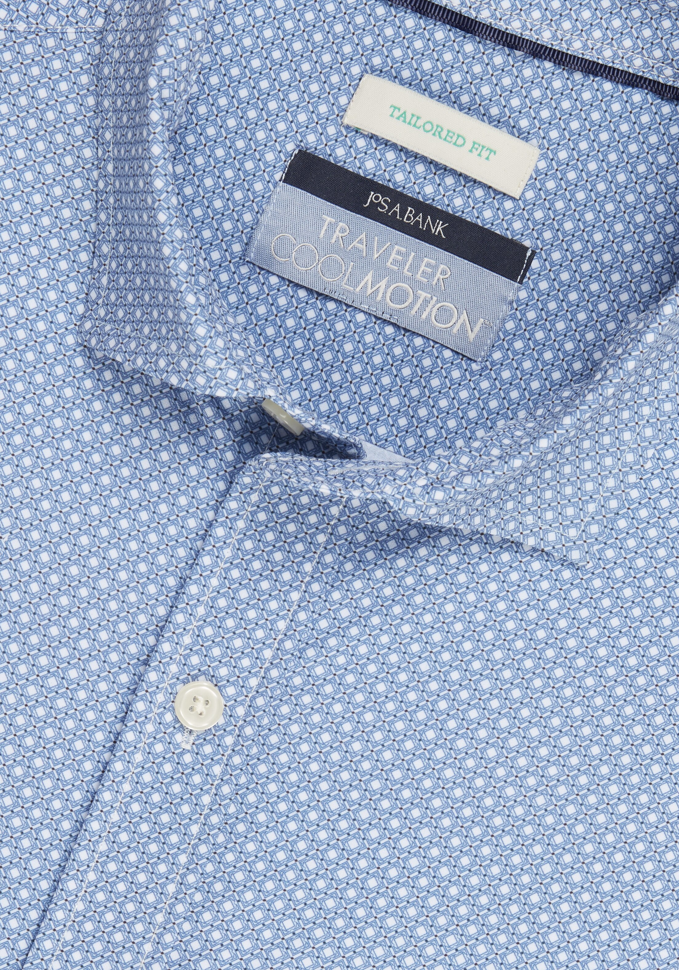 Traveler® Collection Tailored Fit Large Diamond 4-Way Stretch Sportshirt - Big & Tall CLEARANCE