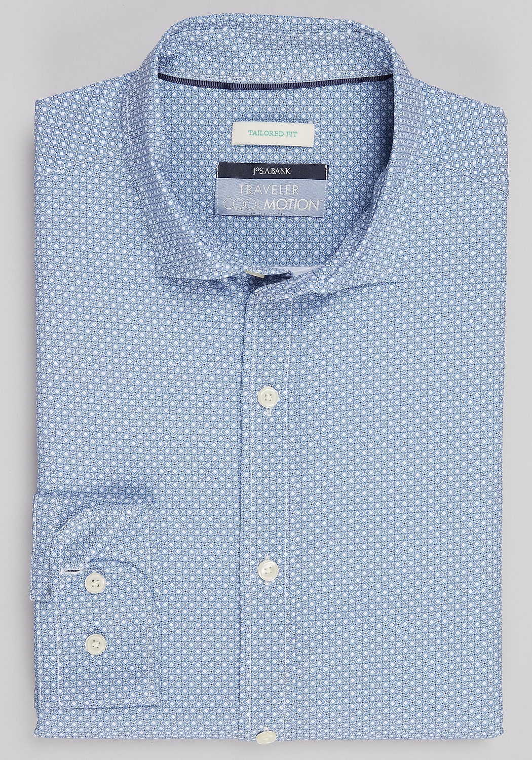 Traveler Collection Tailored Fit Large Diamond 4-Way Stretch Sportshirt - Big & Tall