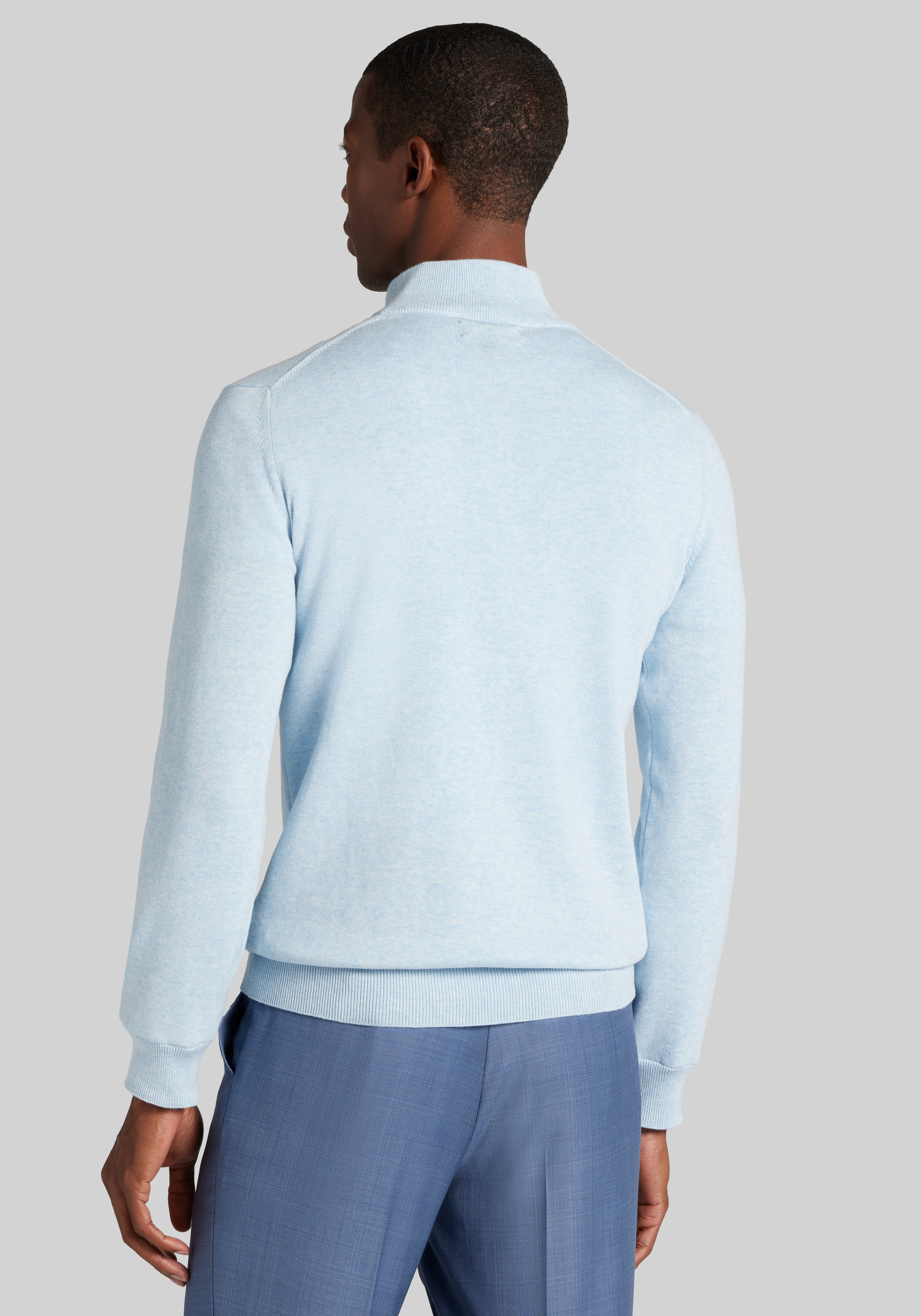 Jos. A. Bank Tailored Fit Pima Cotton 1/4-Zip Sweater