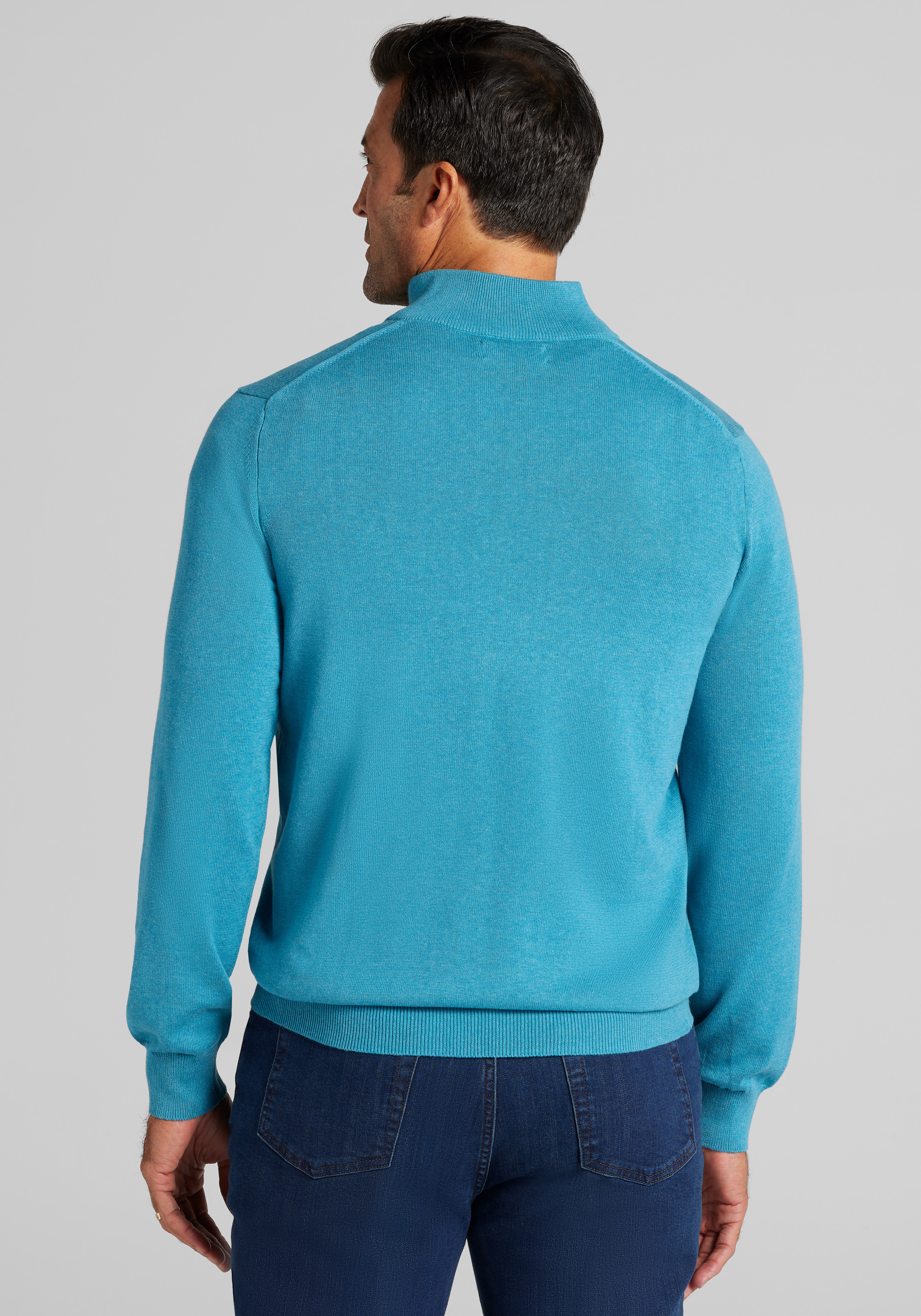 Jos. A. Bank Tailored Fit Pima Cotton 1/4 Zip Sweater CLEARANCE