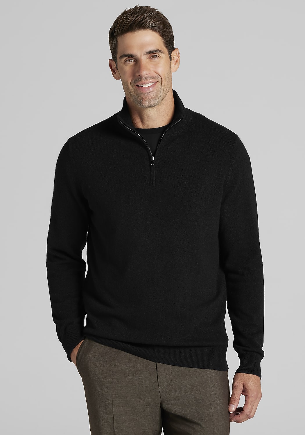 Reserve Collection Tailored Fit 1/4 Zip Cashmere Sweater