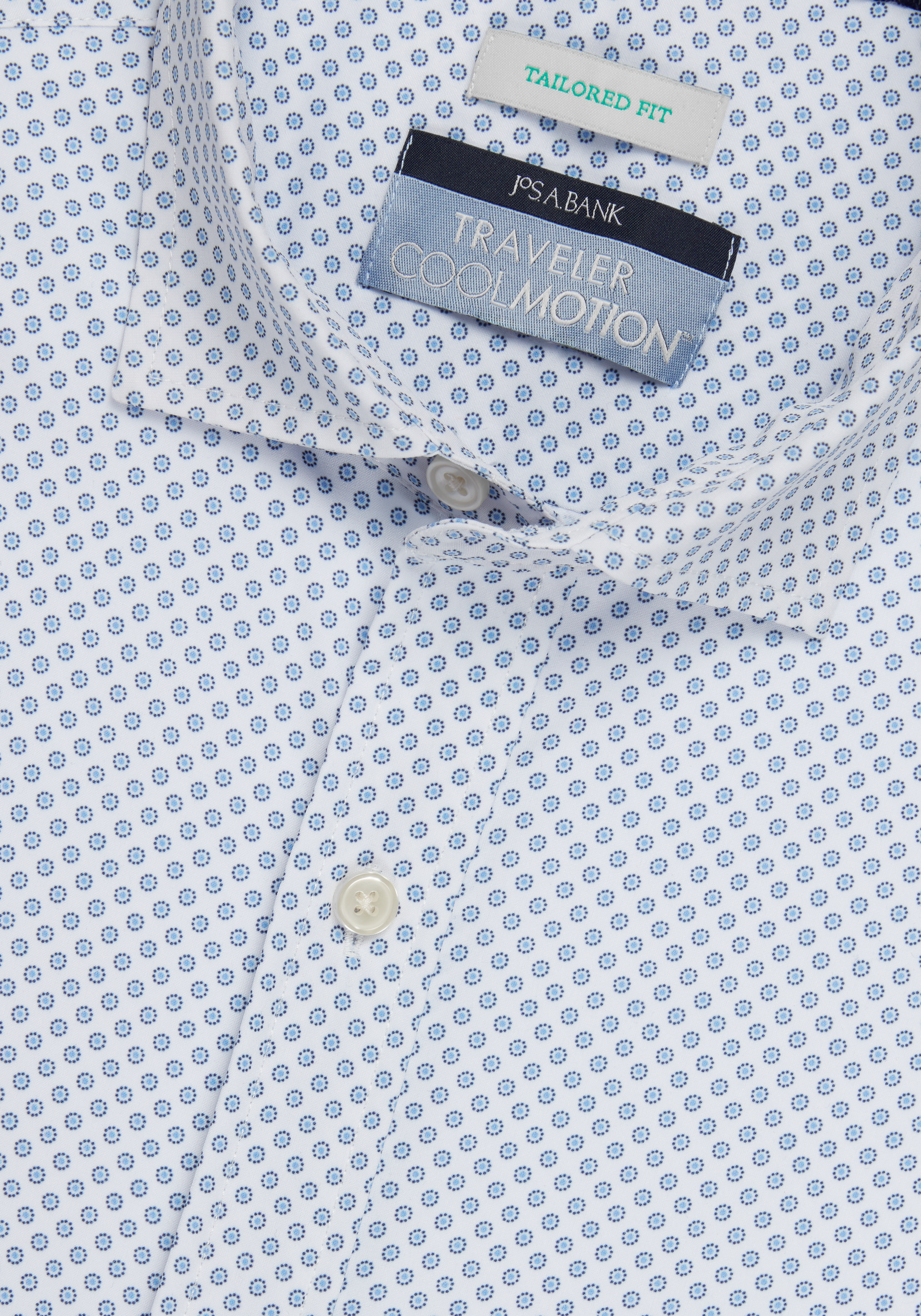 Traveler® Collection Tailored Fit Large Circle Dot 4-Way Stretch Sportshirt CLEARANCE