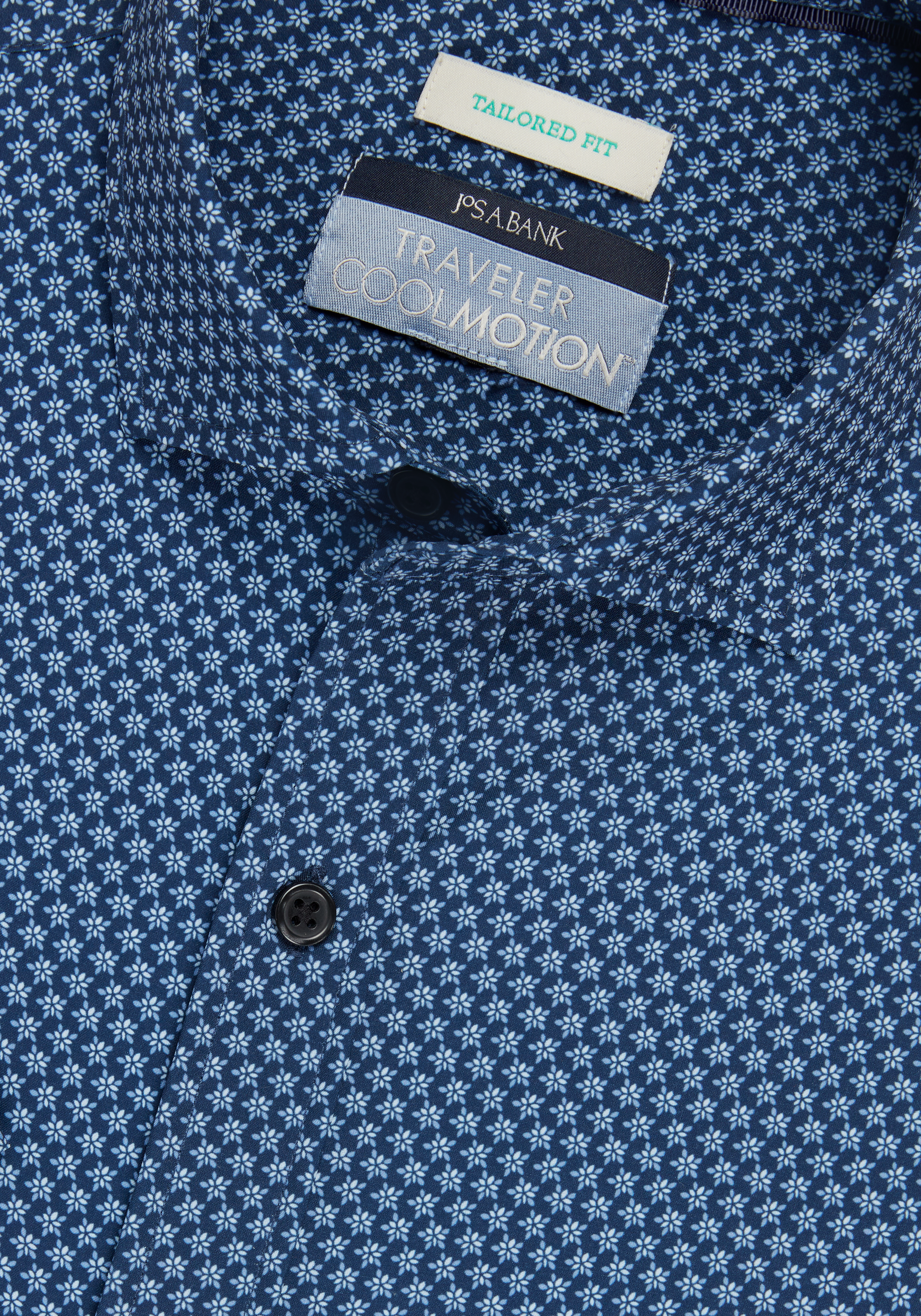 Traveler® Collection Tailored Fit Snow Flake 4-Way Stretch Short Sleeve Sportshirt CLEARANCE