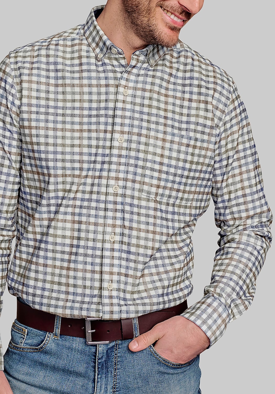 Johnston & Murphy Tailored Fit Corduroy Sportshirt