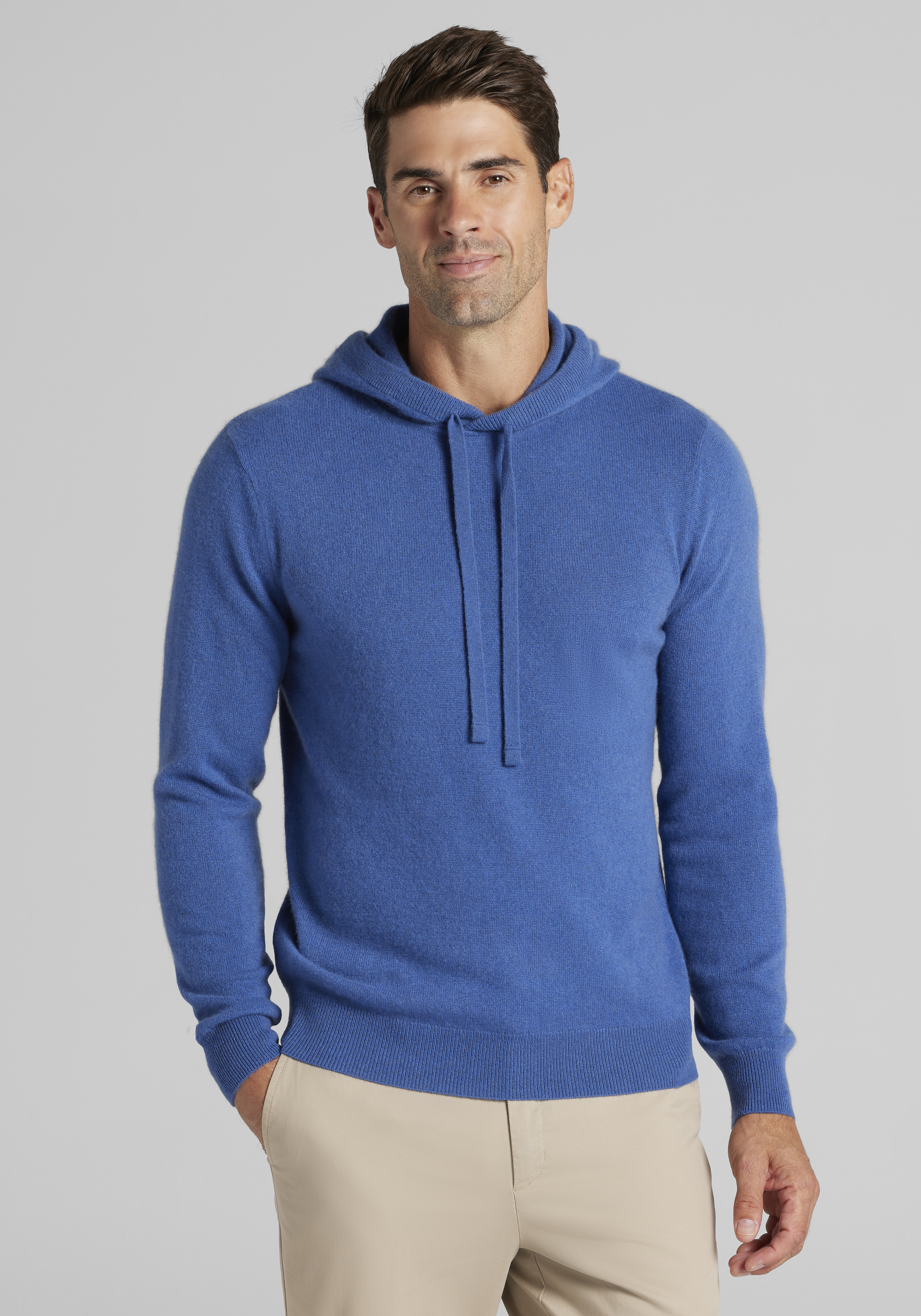 Men's Sweaters, Reserve Collection Tailored Fit Cashmere Pullover Hoodie - Jos A Bank