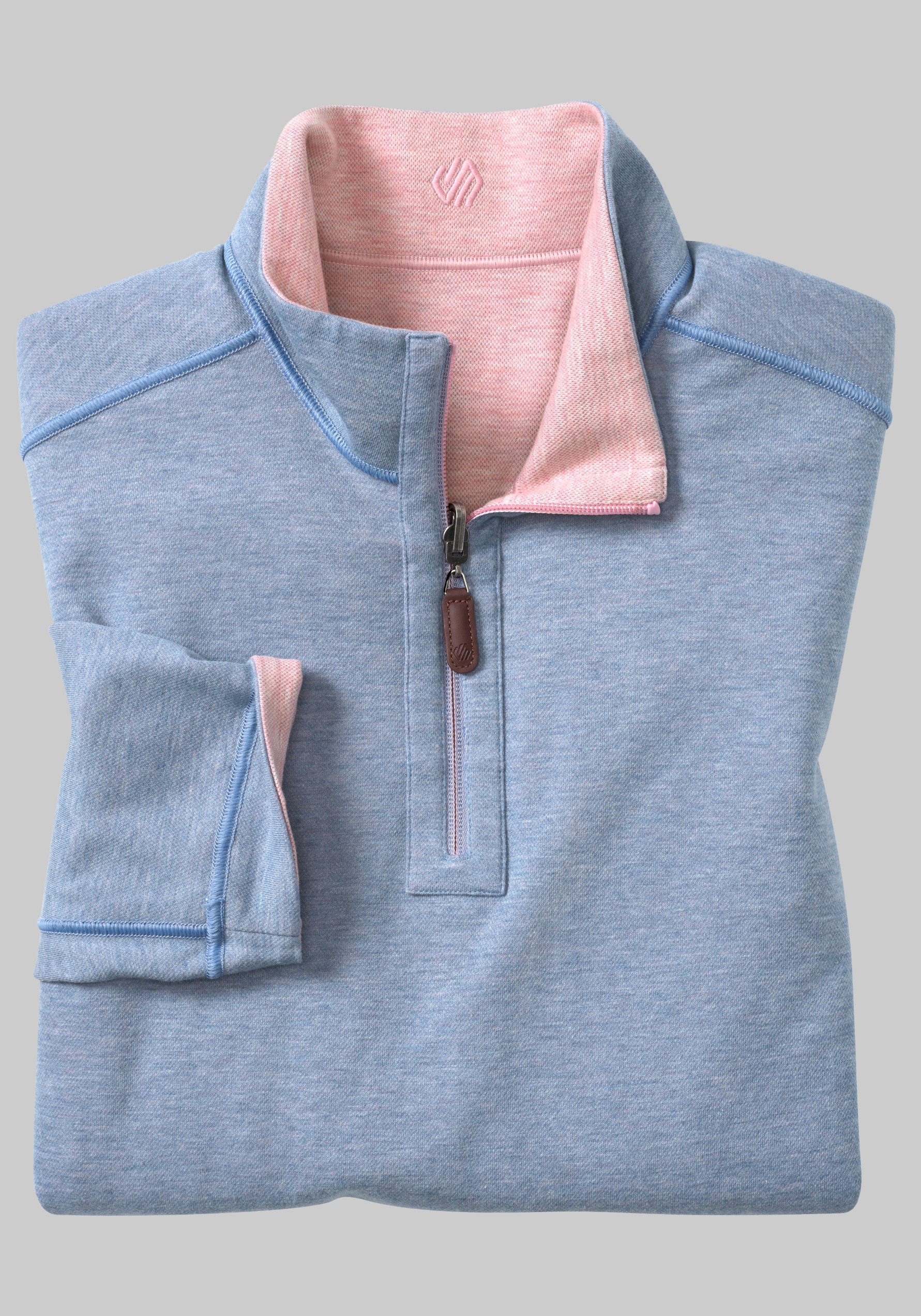 Men's Shoes, Johnston & Murphy Tailored Fit Reversible Quarter-Zip Pullover - Jos A Bank