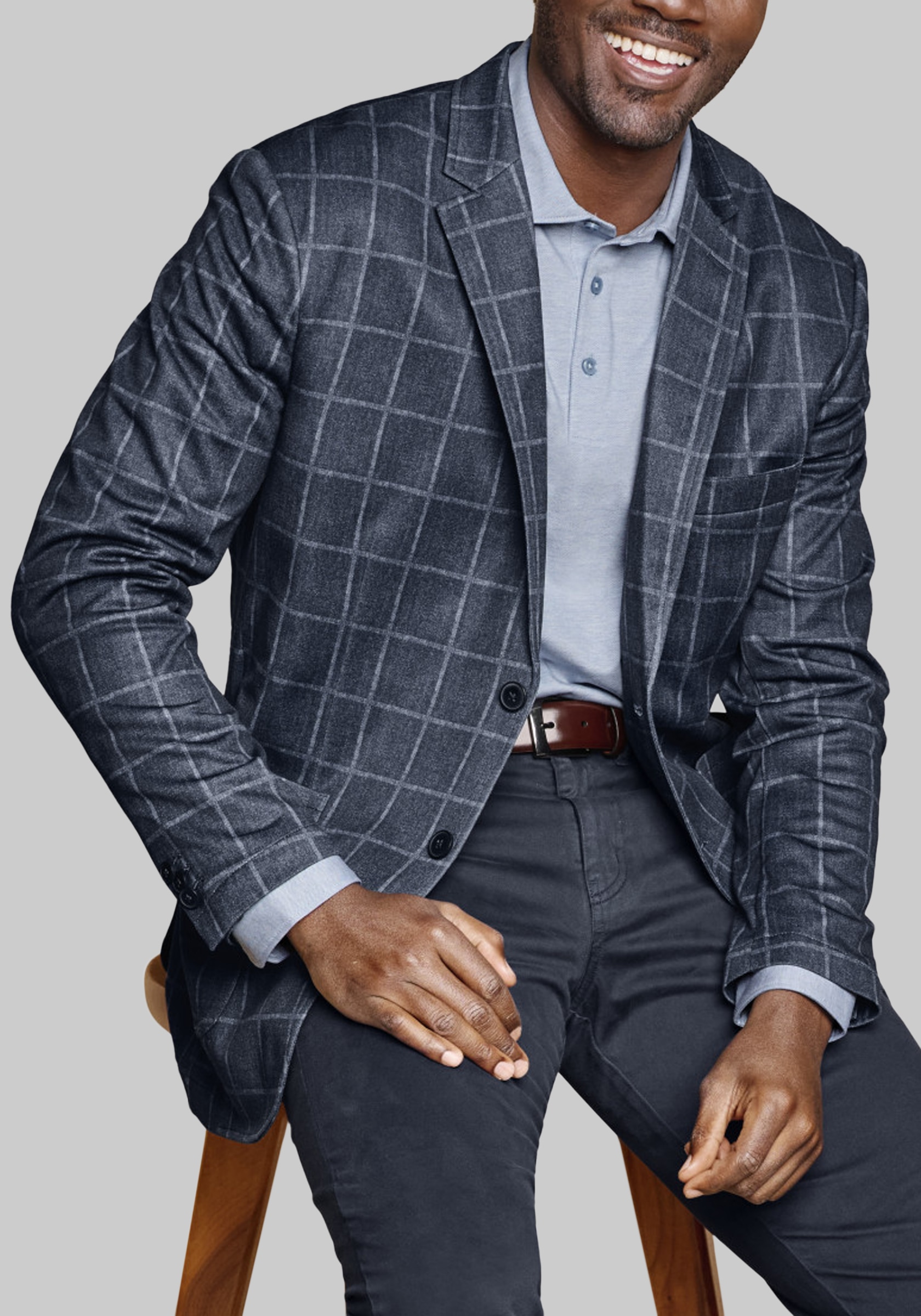 Men's Outerwear, Johnston & Murphy Tailored Fit XC Flex Knit Blazer - Jos A Bank