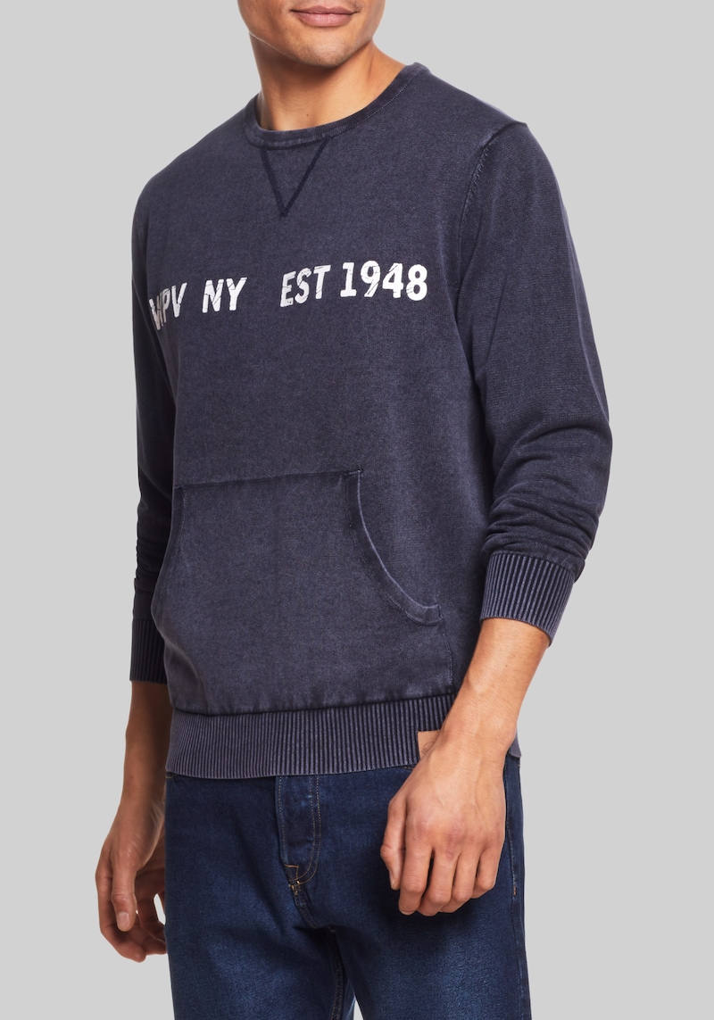Men's Weatherproof Vintage Logo Stonewash Sweater at Jos. A. Bank, Dark Blue, Size Large