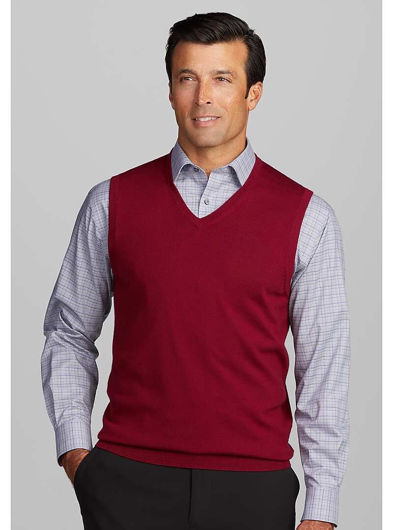 Traveler Collection Merino Wool Sweater Vest - Big & Tall - Traveler ...