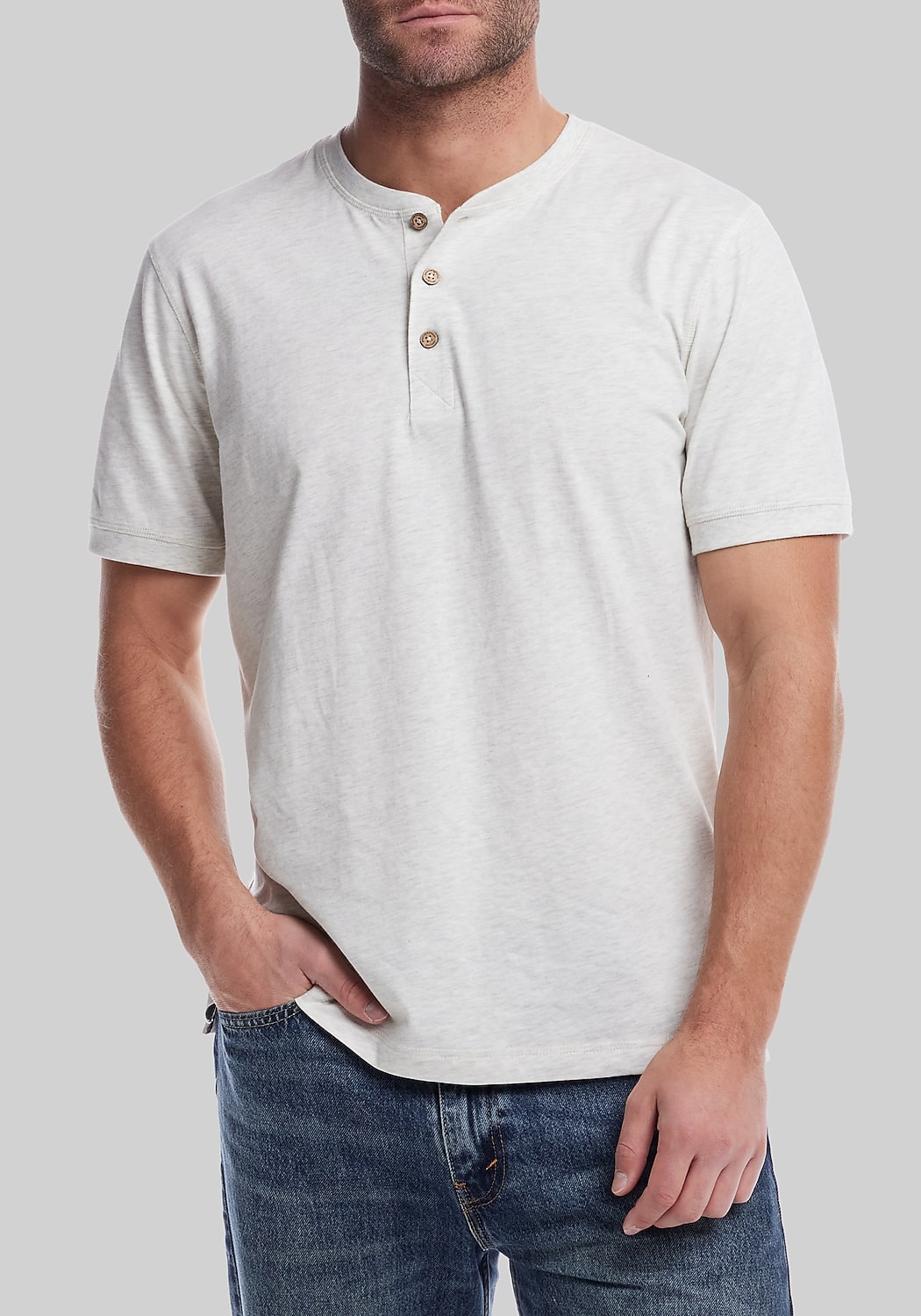 Weatherproof Vintage Traditional Fit Brushed Jersey Henley