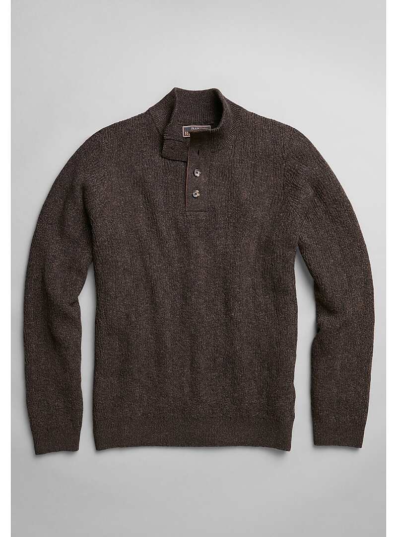 Reserve Tailored Fit Wool-Blend Textured Mock Neck Sweater - Reserve ...