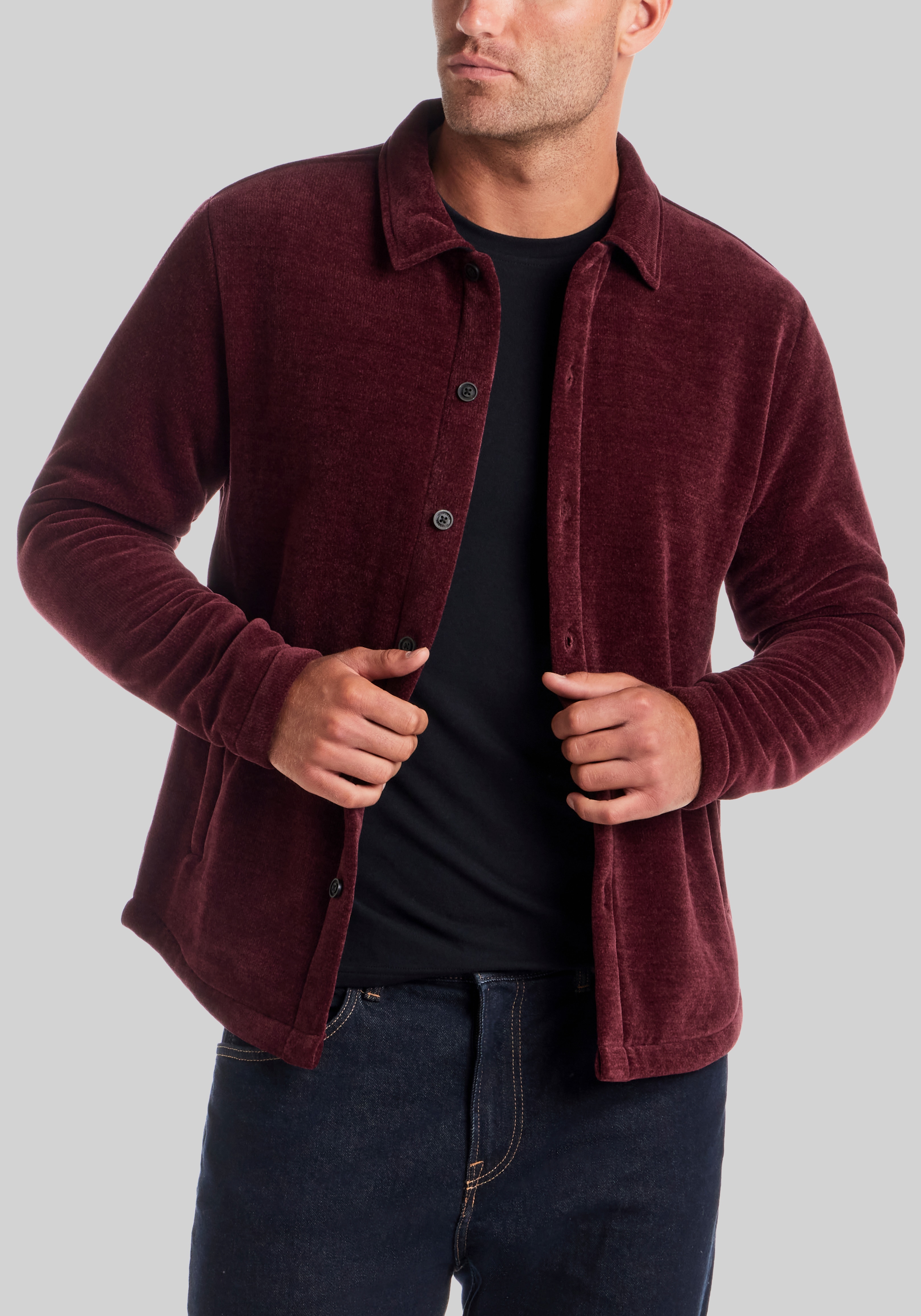 Men's Outerwear, Traditional Fit Shirt Jacket - Jos A Bank