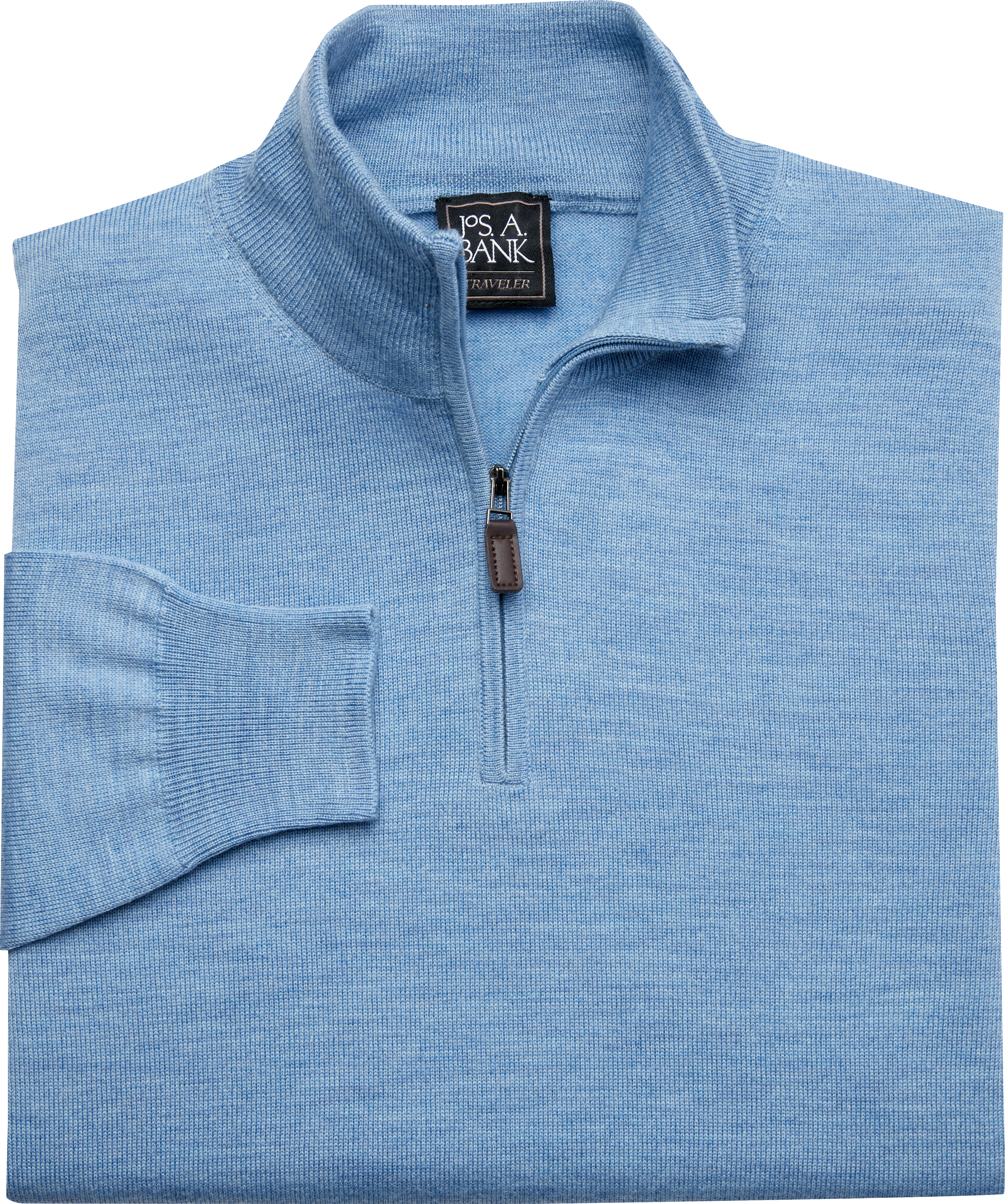 light blue quarter zip sweater