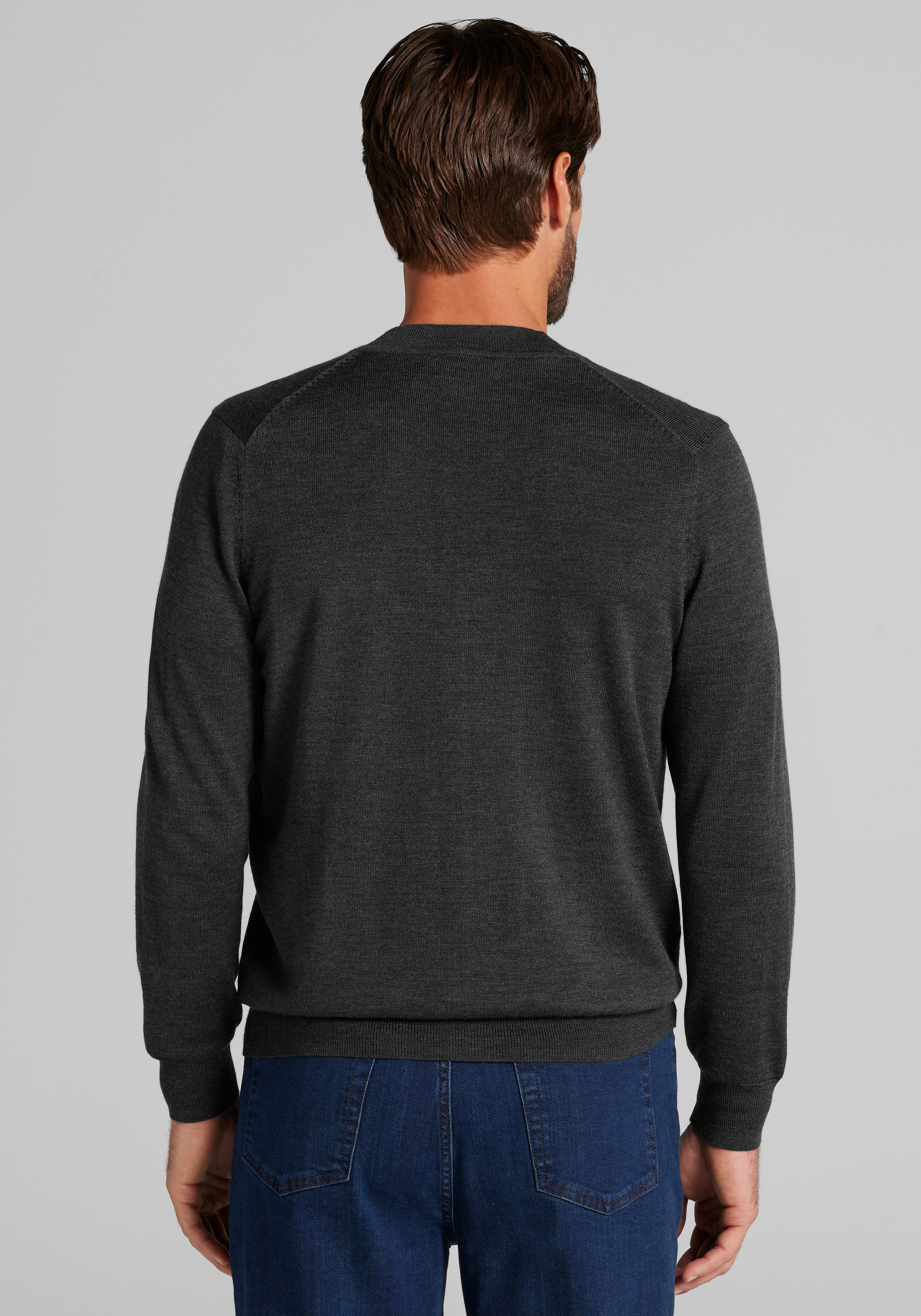 Traveler® Collection Tailored Fit Merino Wool Cardigan Sweater CLEARANCE