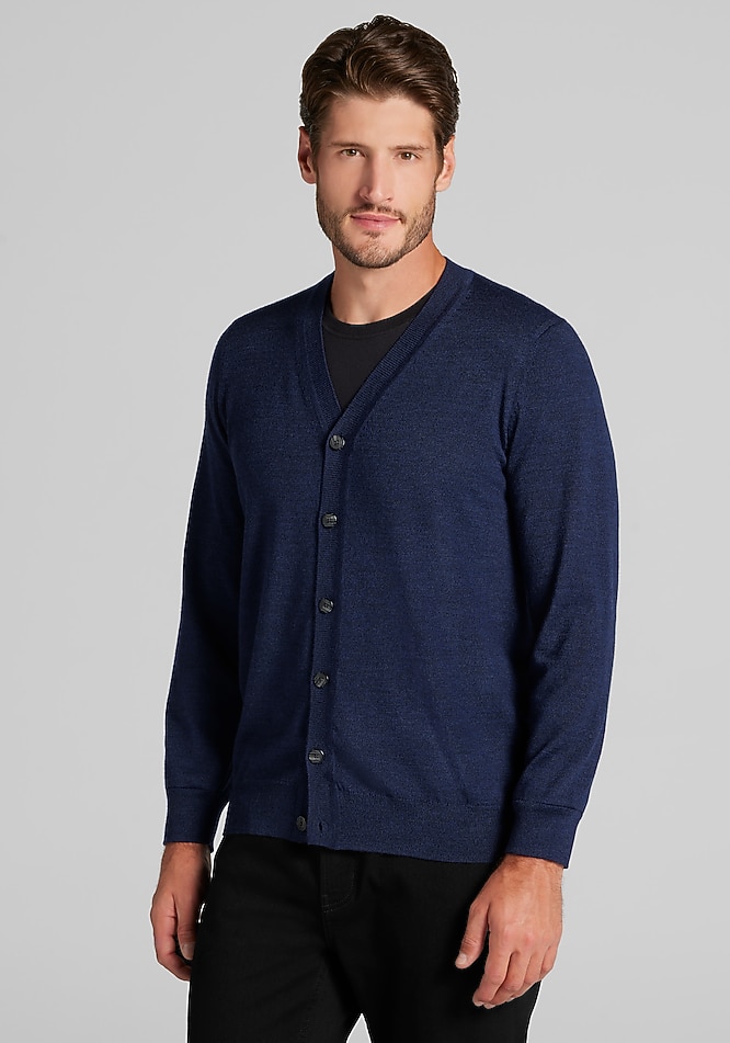 Traveler® Collection Tailored Fit Merino Wool Cardigan Sweater