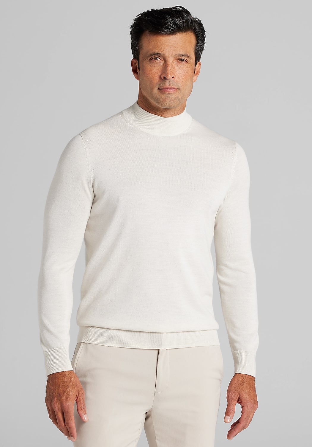 Traveler Performance Tailored Fit Merino Blend Mock Neck Sweater