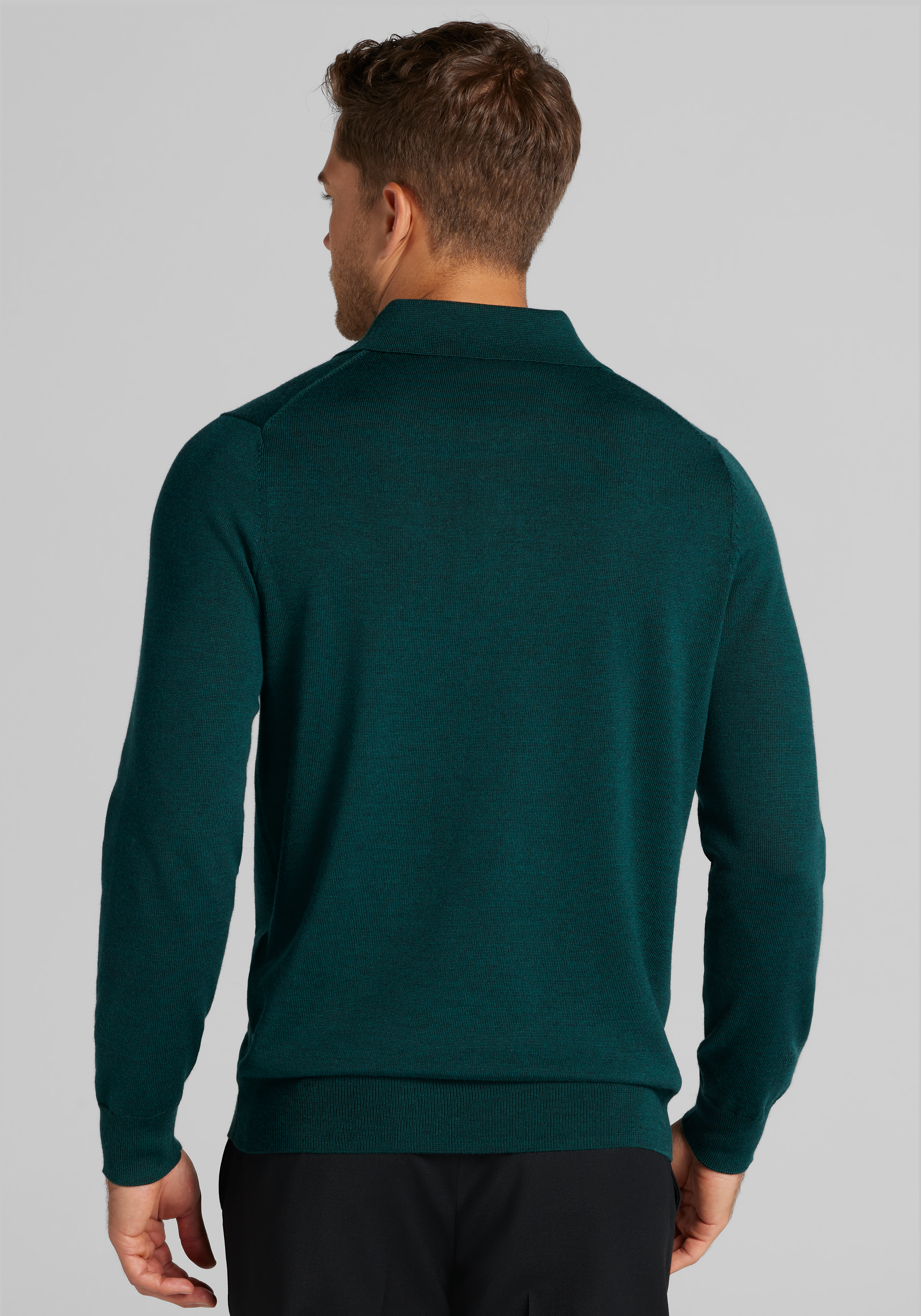 Traveler® Performance Tailored Fit Merino Polo Sweater - Big & Tall CLEARANCE