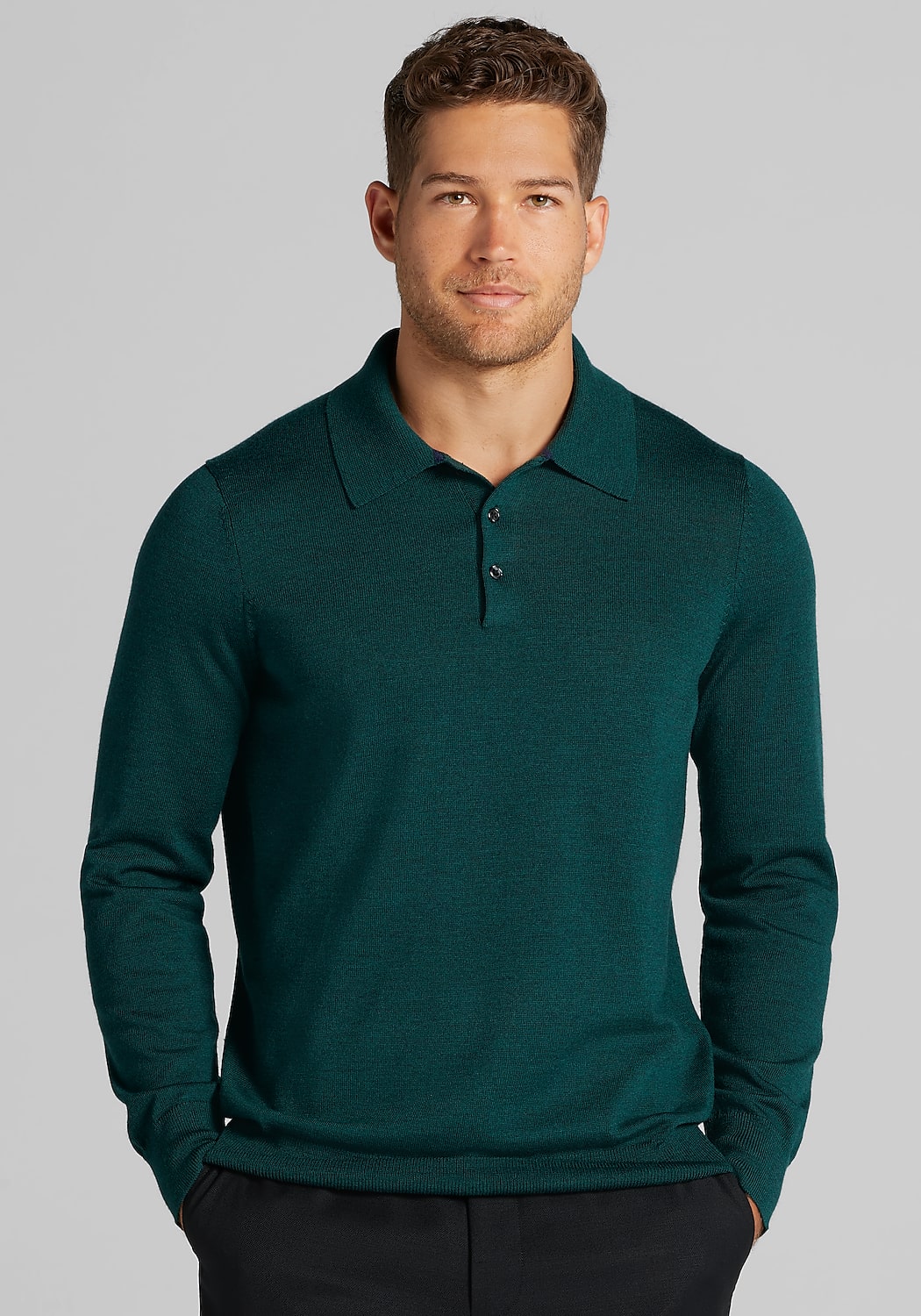 Traveler Performance Tailored Fit Merino Polo Sweater