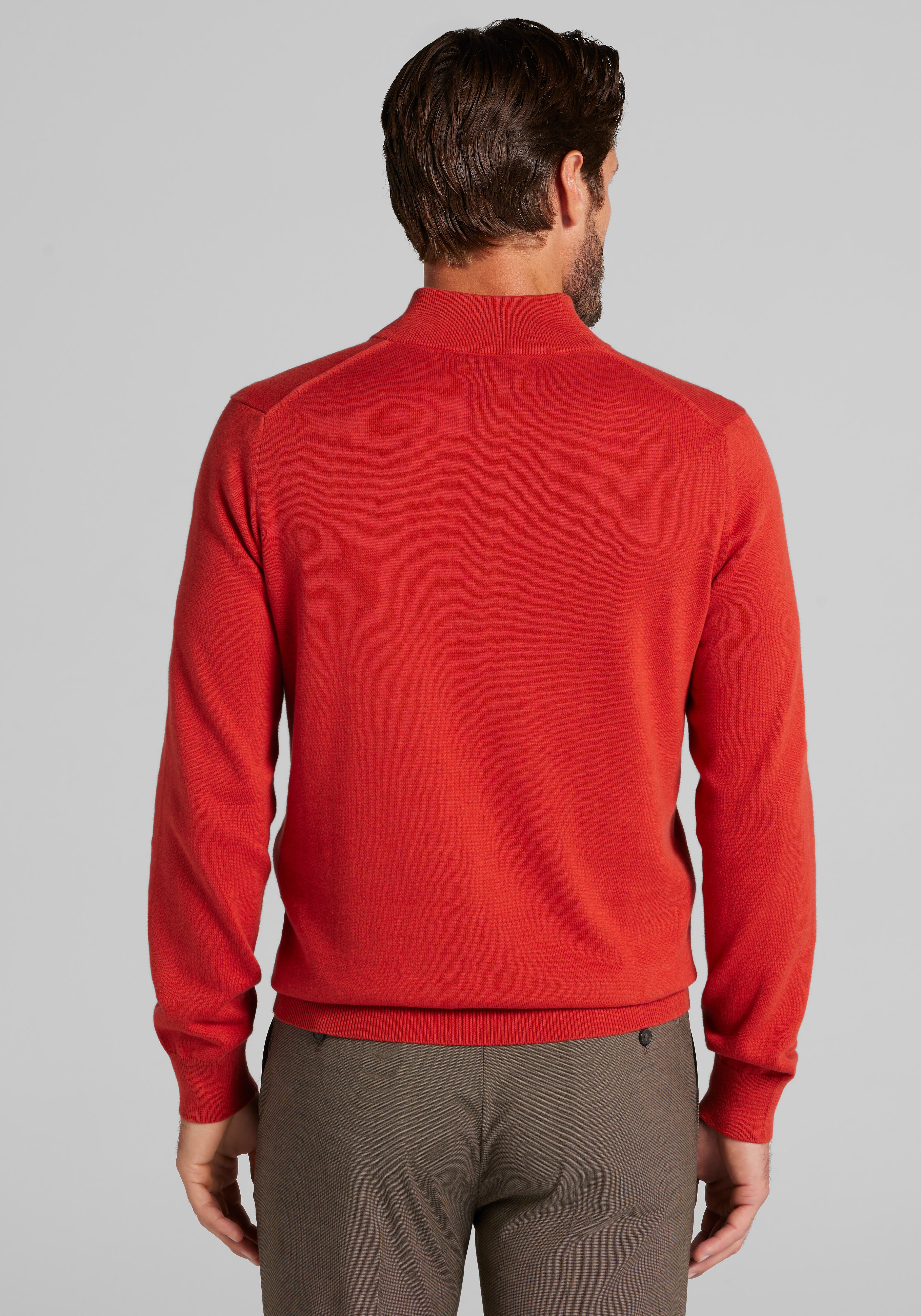 Jos. A. Bank Tailored Fit Pima Cotton 1/4 Zip Sweater CLEARANCE