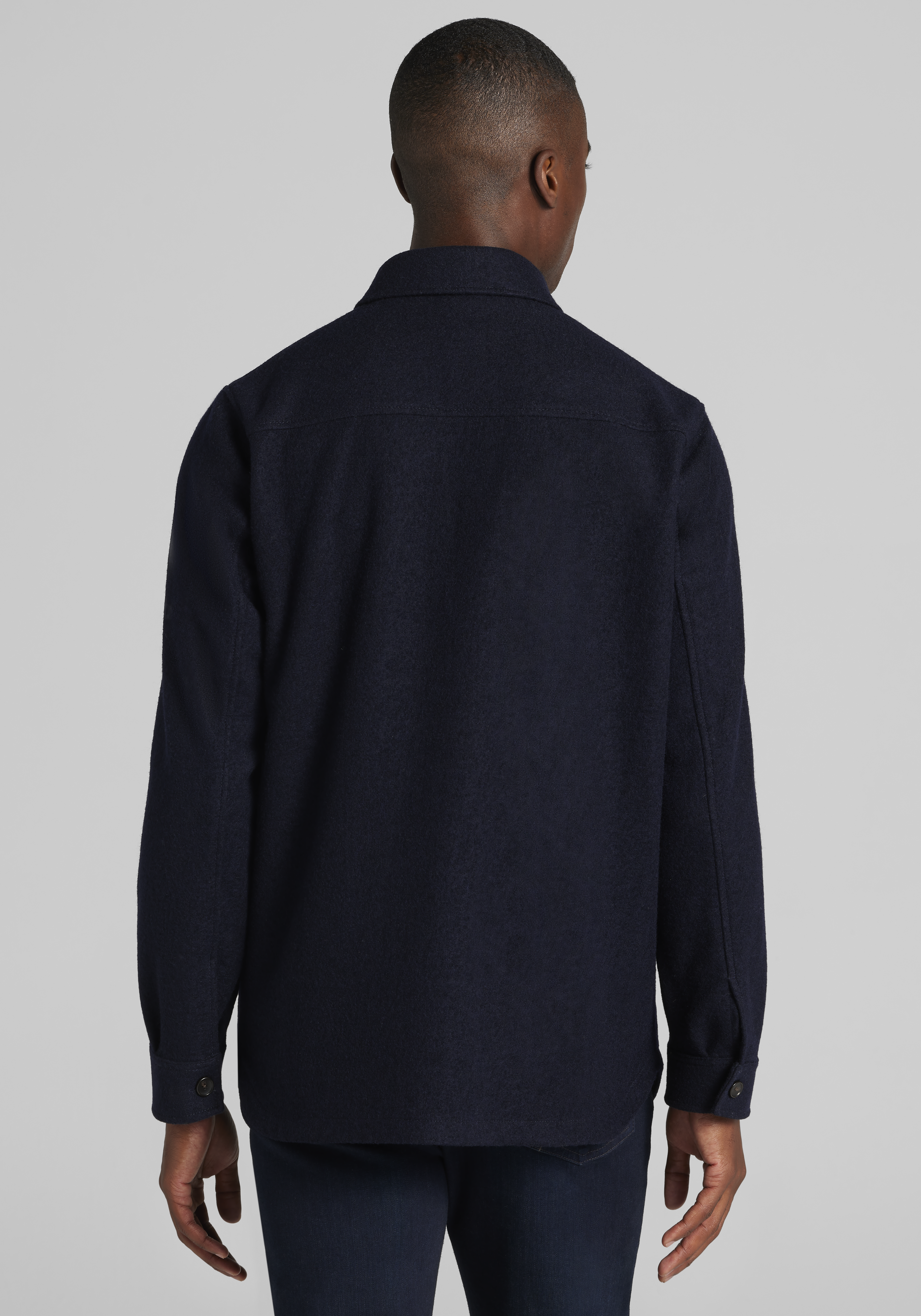 Jos. A. Bank Tailored Fit Boucle Knit Shirt Jacket - Big & Tall CLEARANCE