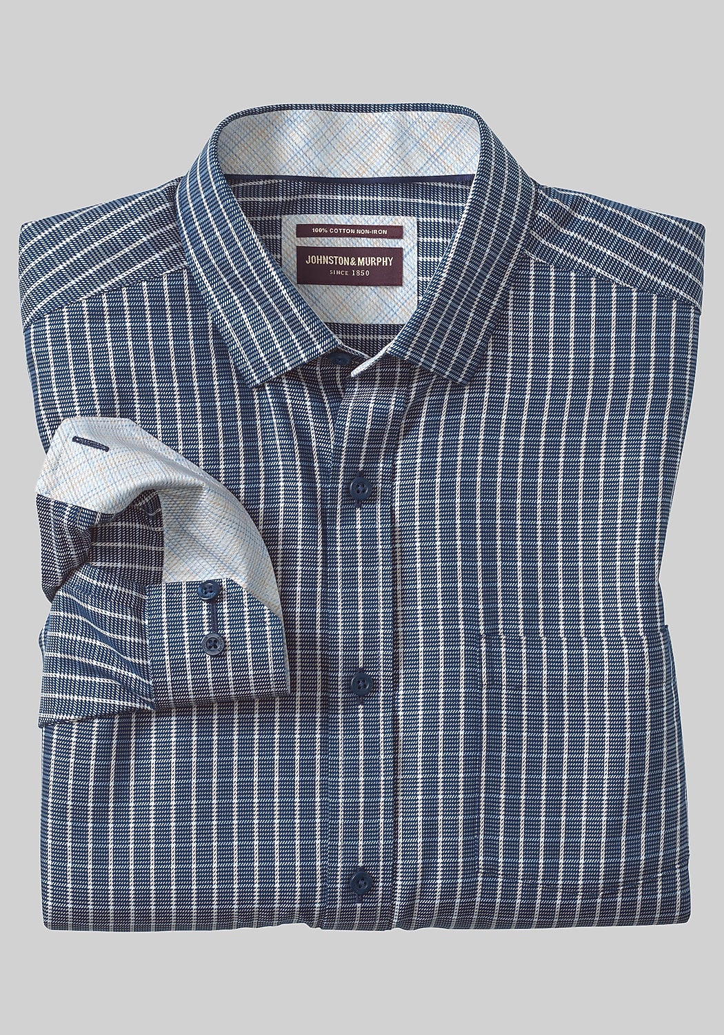 Johnston & Murphy Tailored Fit Non-Iron Cotton Sportshirt