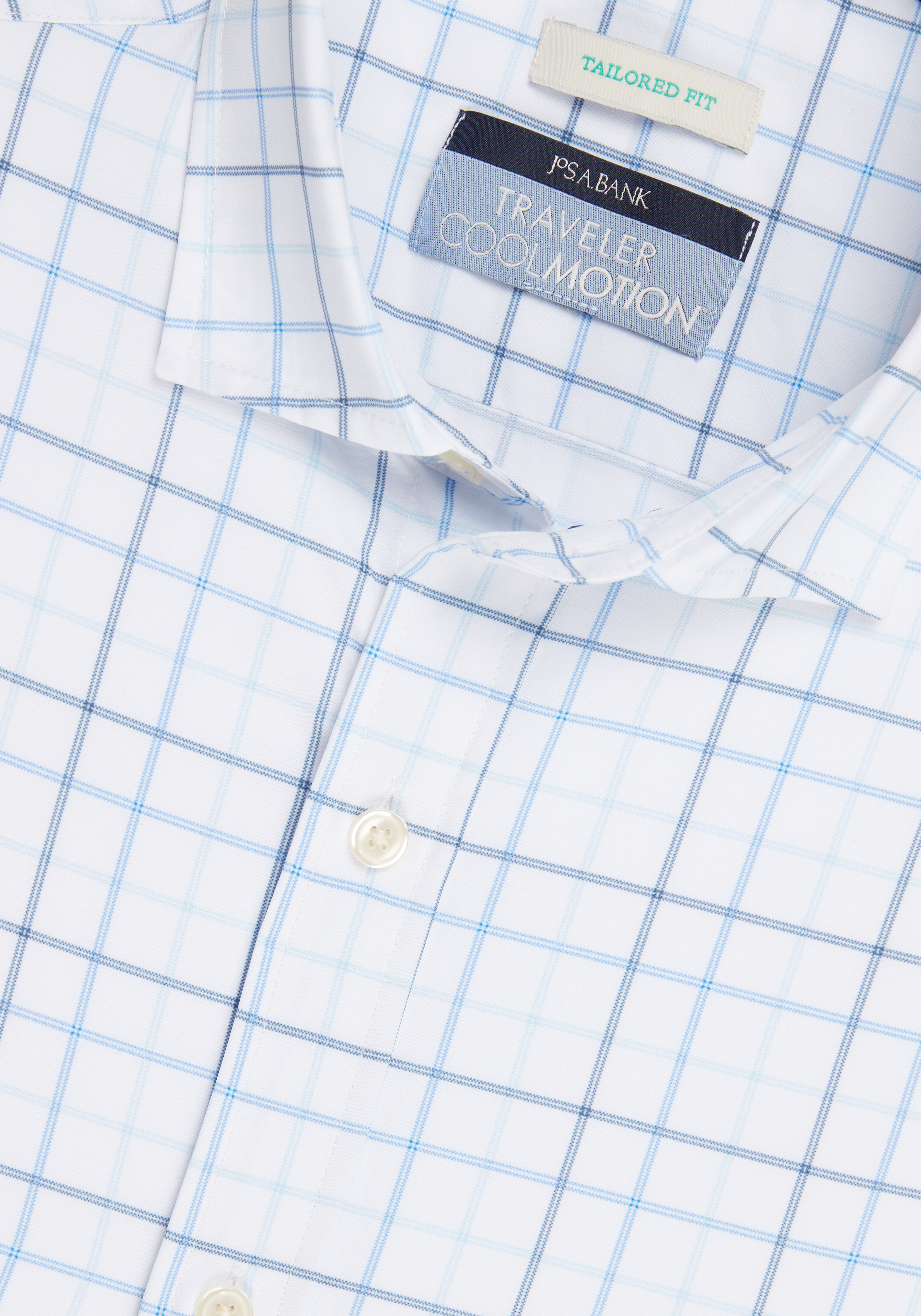 Traveler® Collection Tailored Fit Large Plaid 4-Way Stretch Sportshirt - Big & Tall CLEARANCE