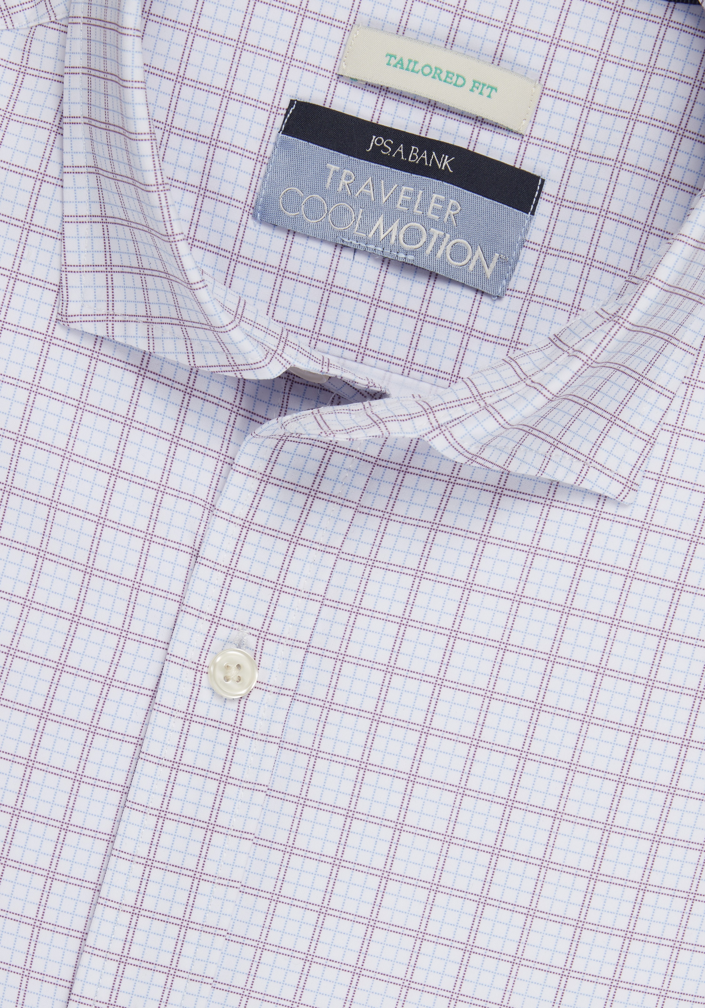 Traveler® Collection Tailored Fit Small Check 4-Way Stretch Sportshirt CLEARANCE