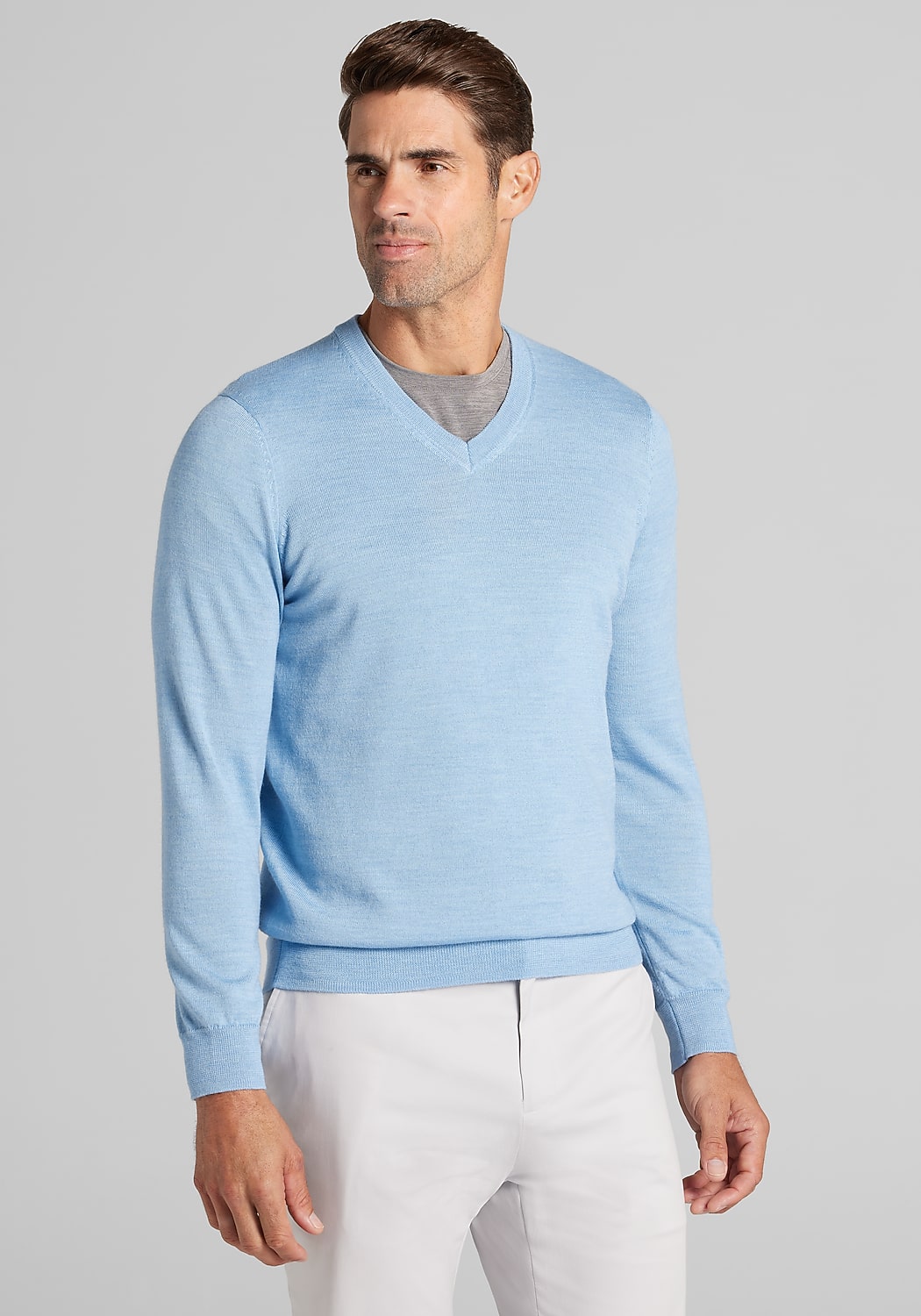 Traveler® Collection Tailored Fit V-Neck Sweater - Big & Tall