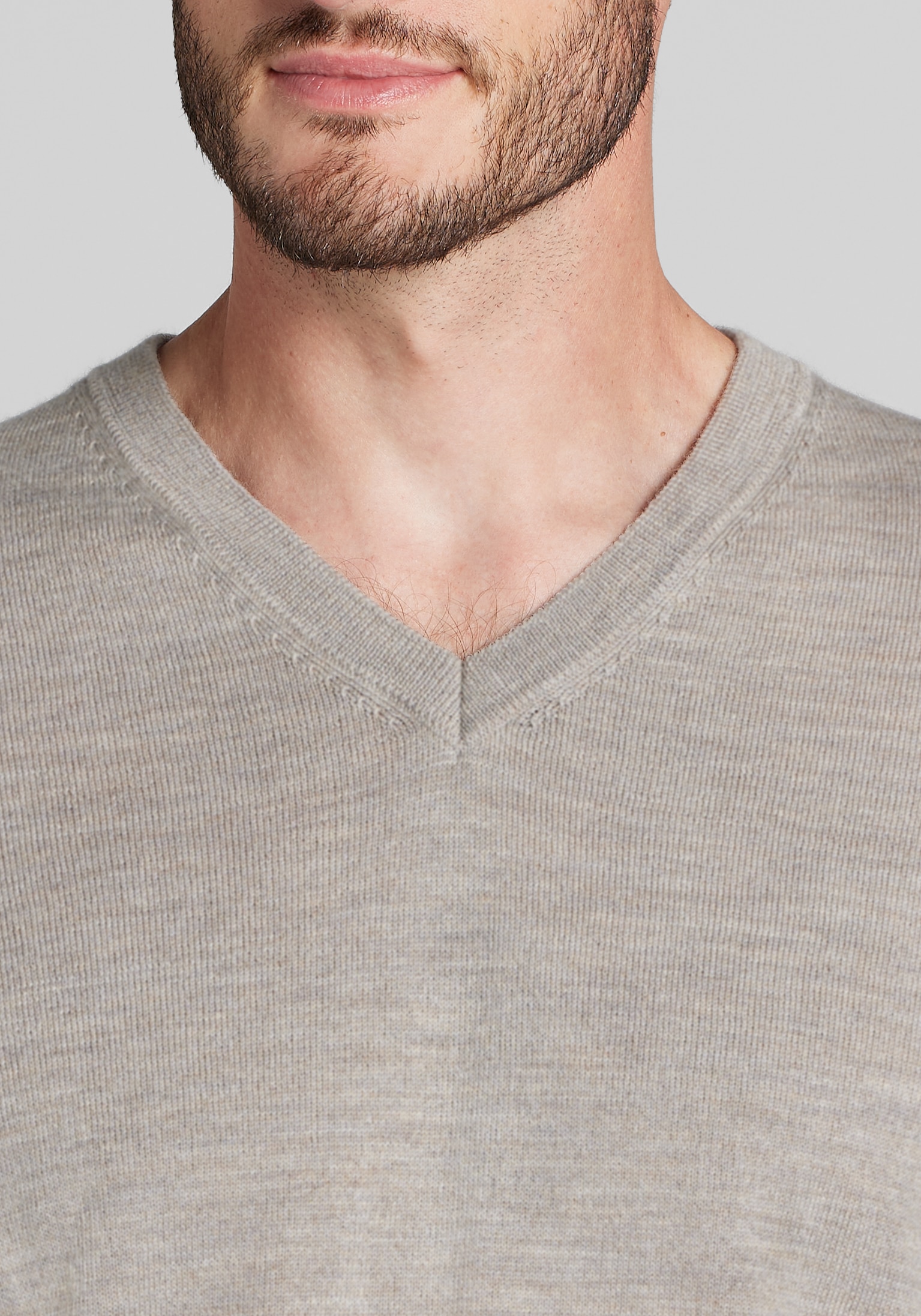 Traveler® Collection Tailored Fit V-Neck Merino Sweater