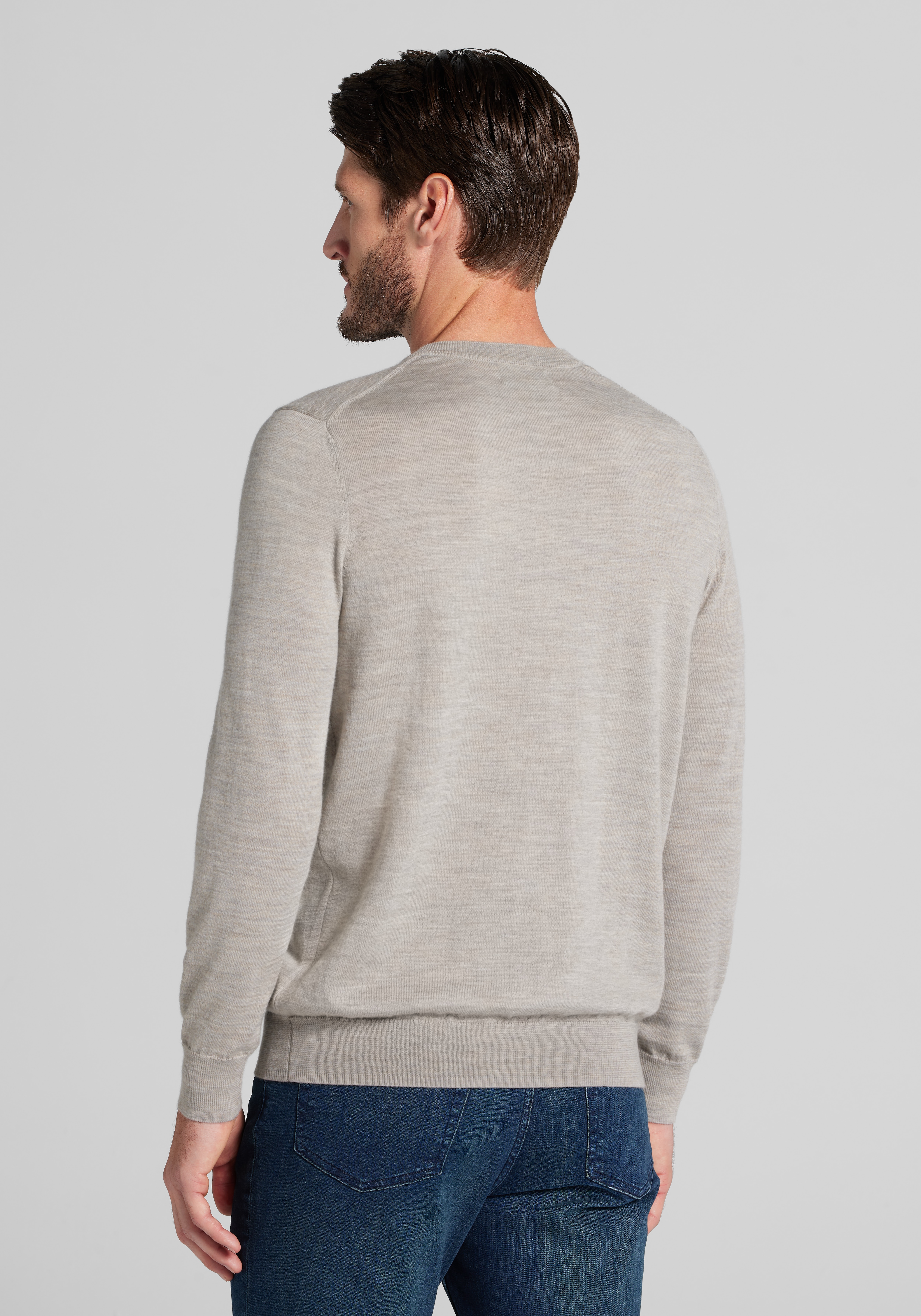 Traveler® Collection Tailored Fit V-Neck Merino Sweater