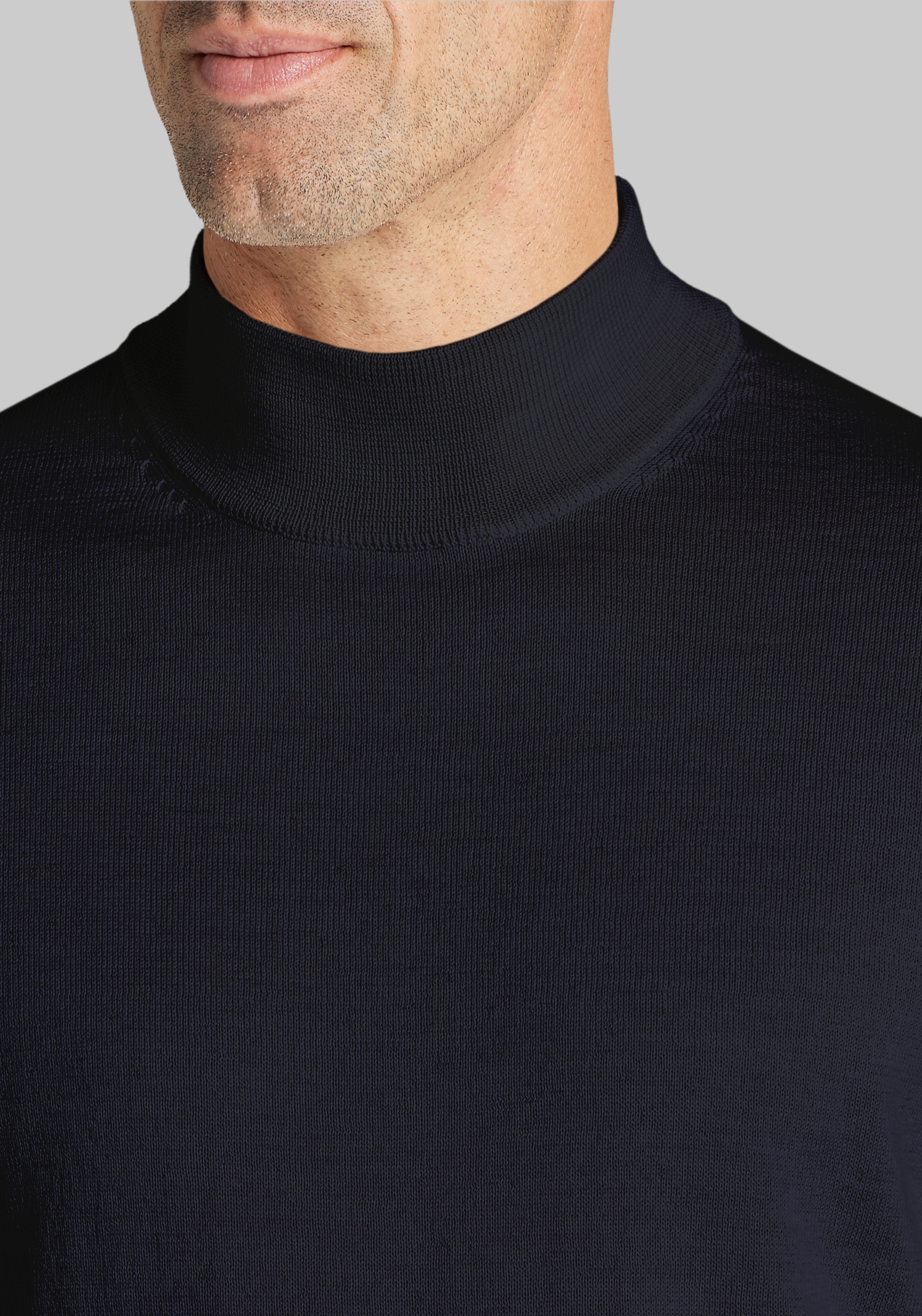 Traveler® Collection Merino Wool Mock Neck Sweater