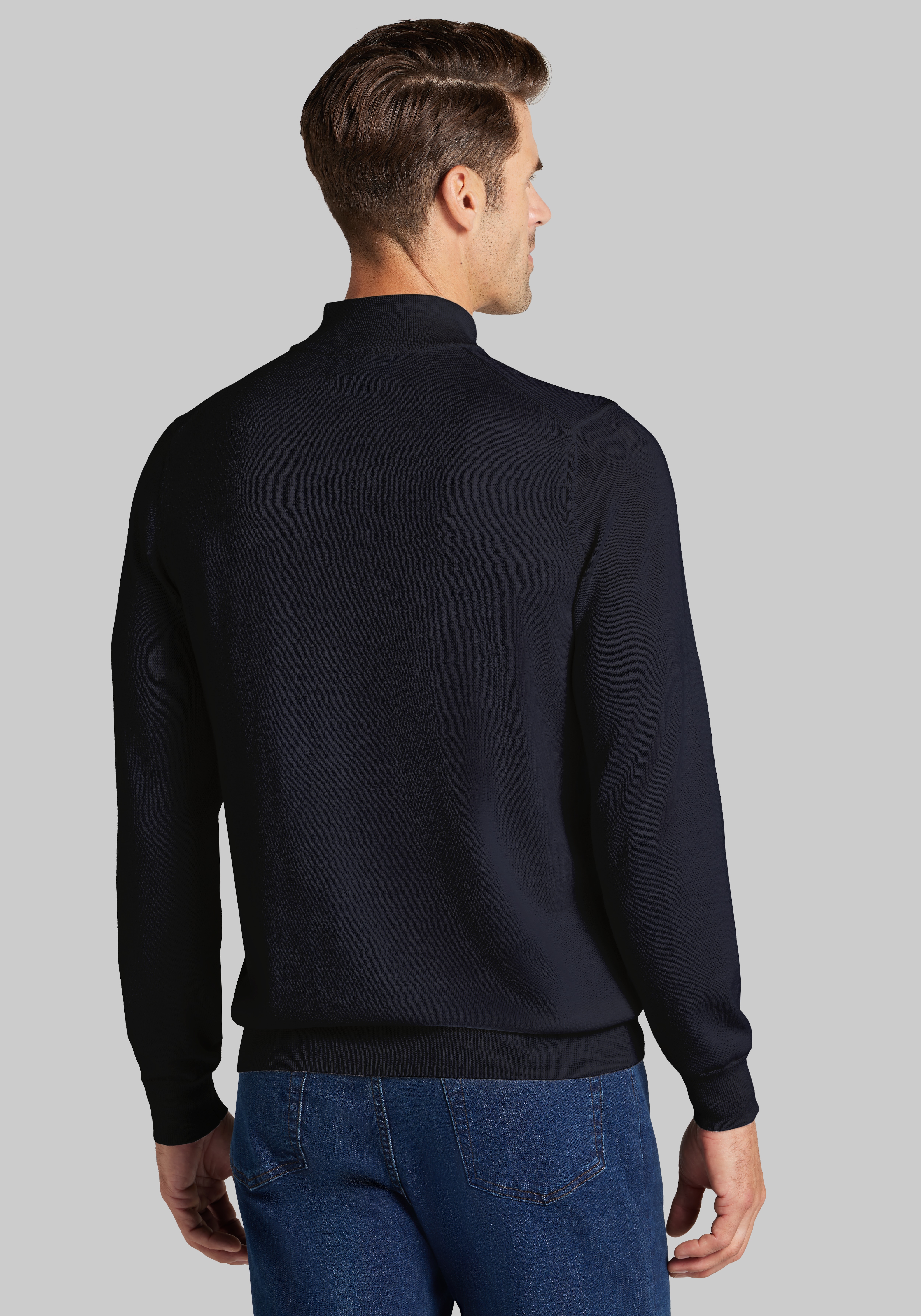 Traveler® Collection Merino Wool Mock Neck Sweater