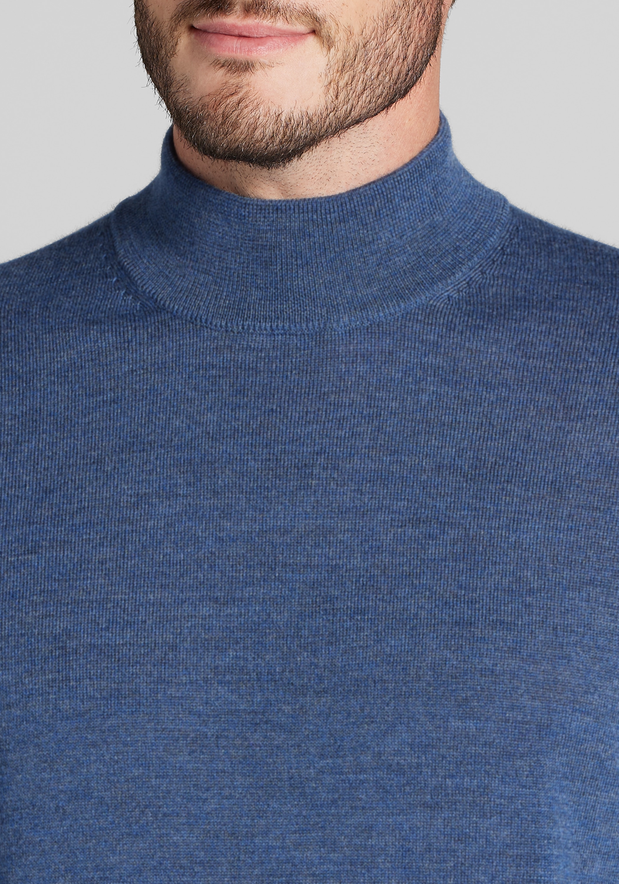 Traveler® Collection Tailored Fit Merino Wool Blend Mock Neck Sweater