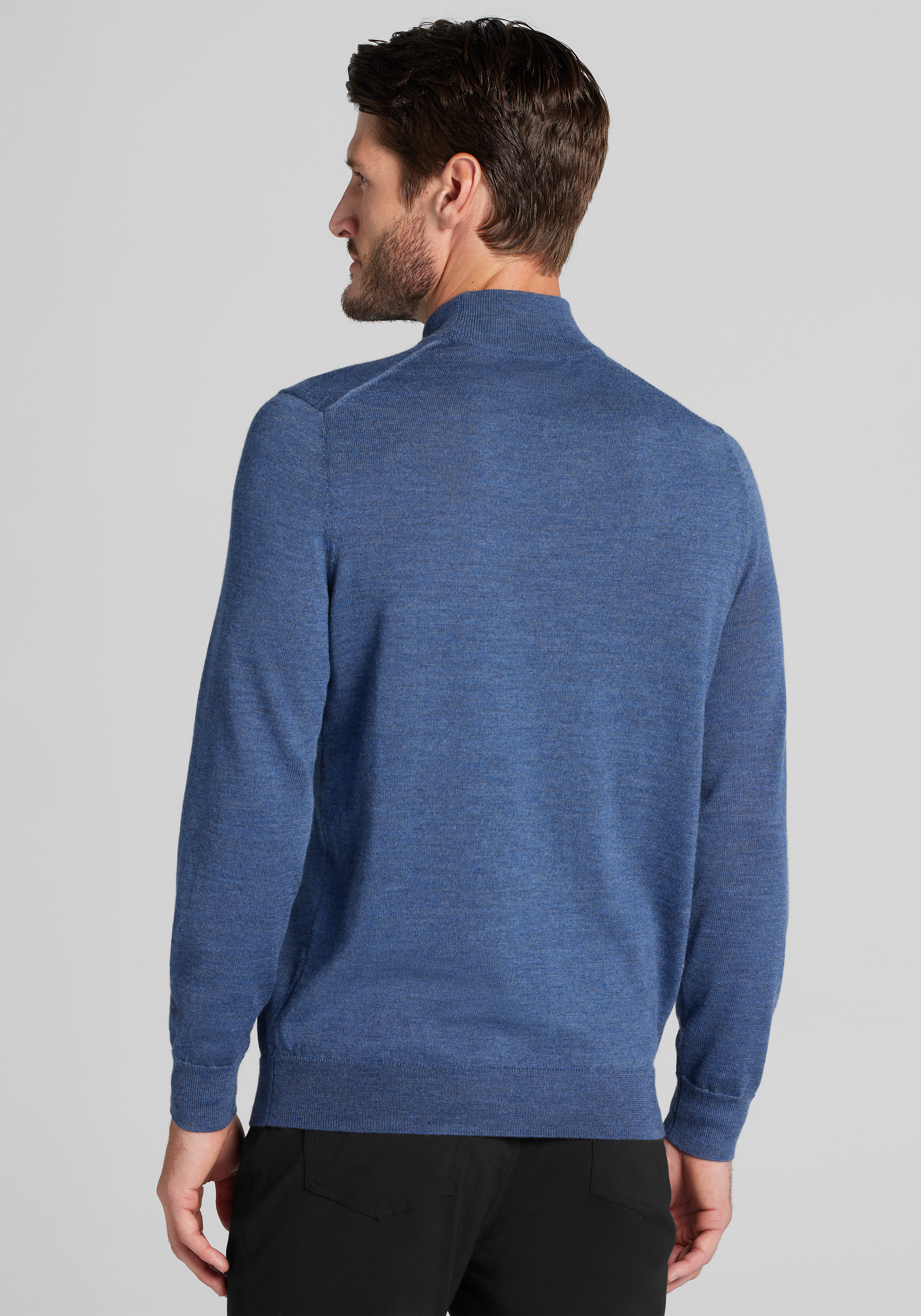 Traveler® Collection Tailored Fit Merino Wool Blend Mock Neck Sweater
