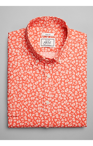 Men’s New Dress & Sleeve Shirts Fit Trendy Button Leisure Long Slim Pj Collar 