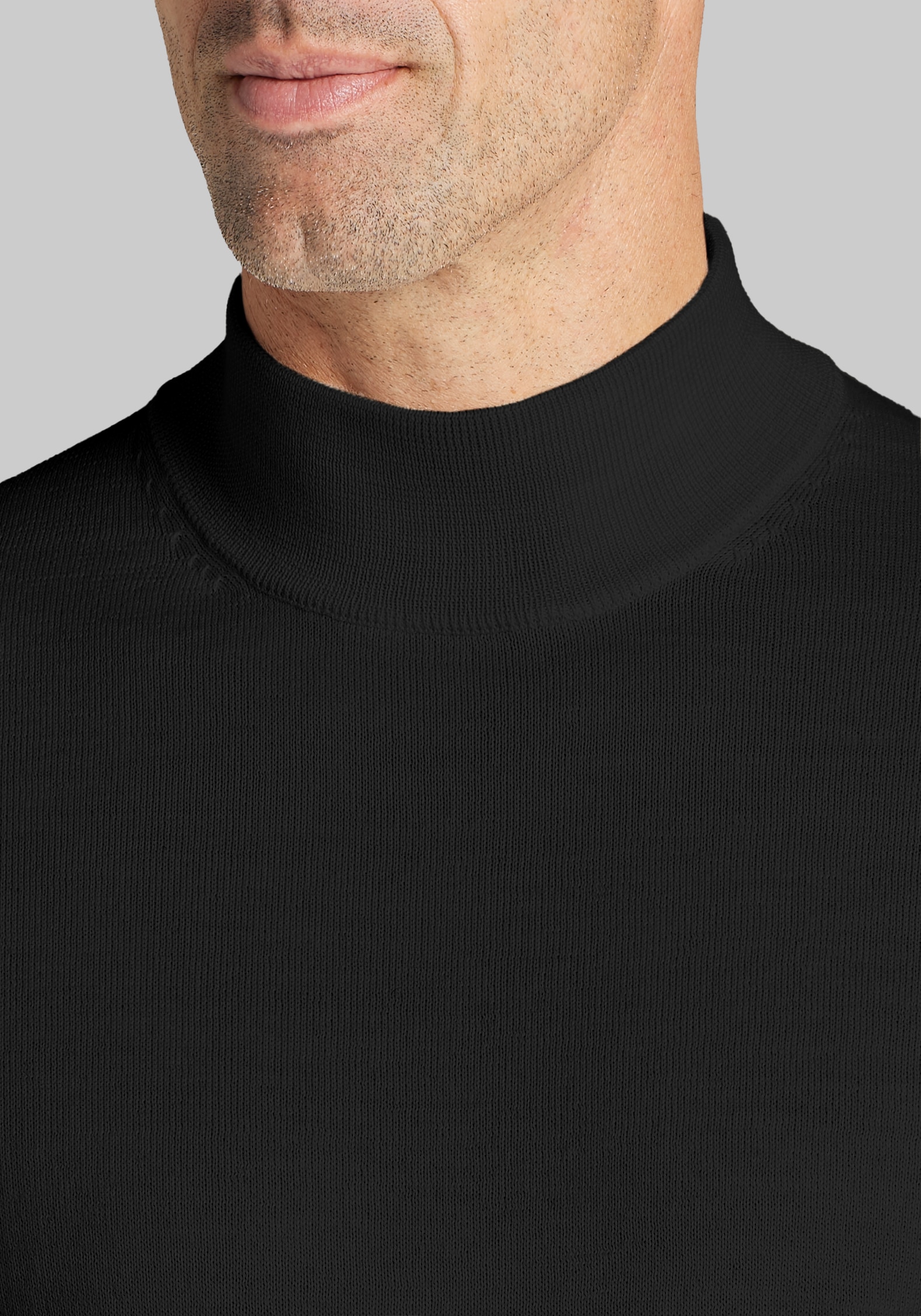 Traveler® Collection Tailored Fit Mock Neck Merino Wool Blend Sweater