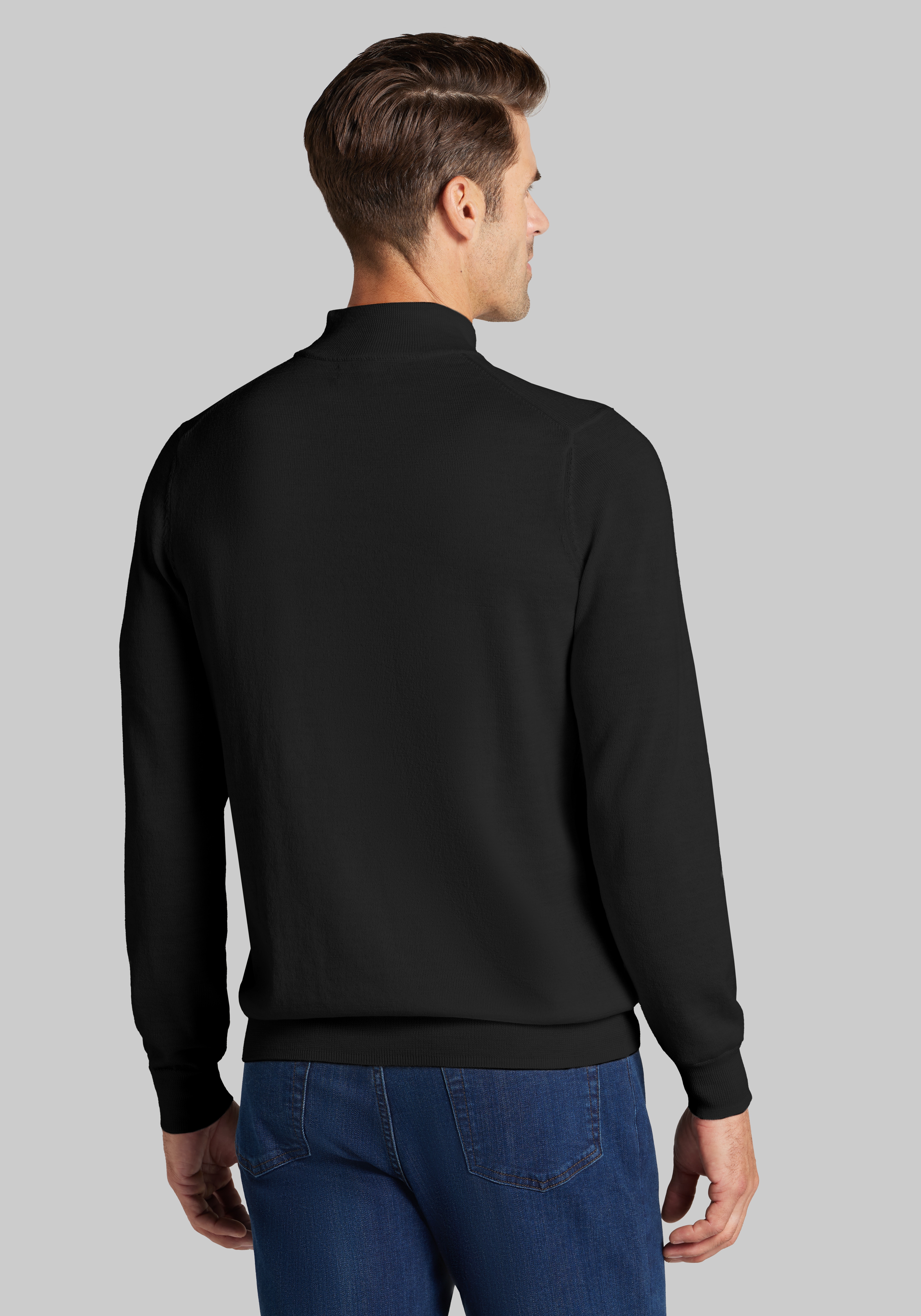 Traveler® Collection Tailored Fit Mock Neck Merino Wool Blend Sweater