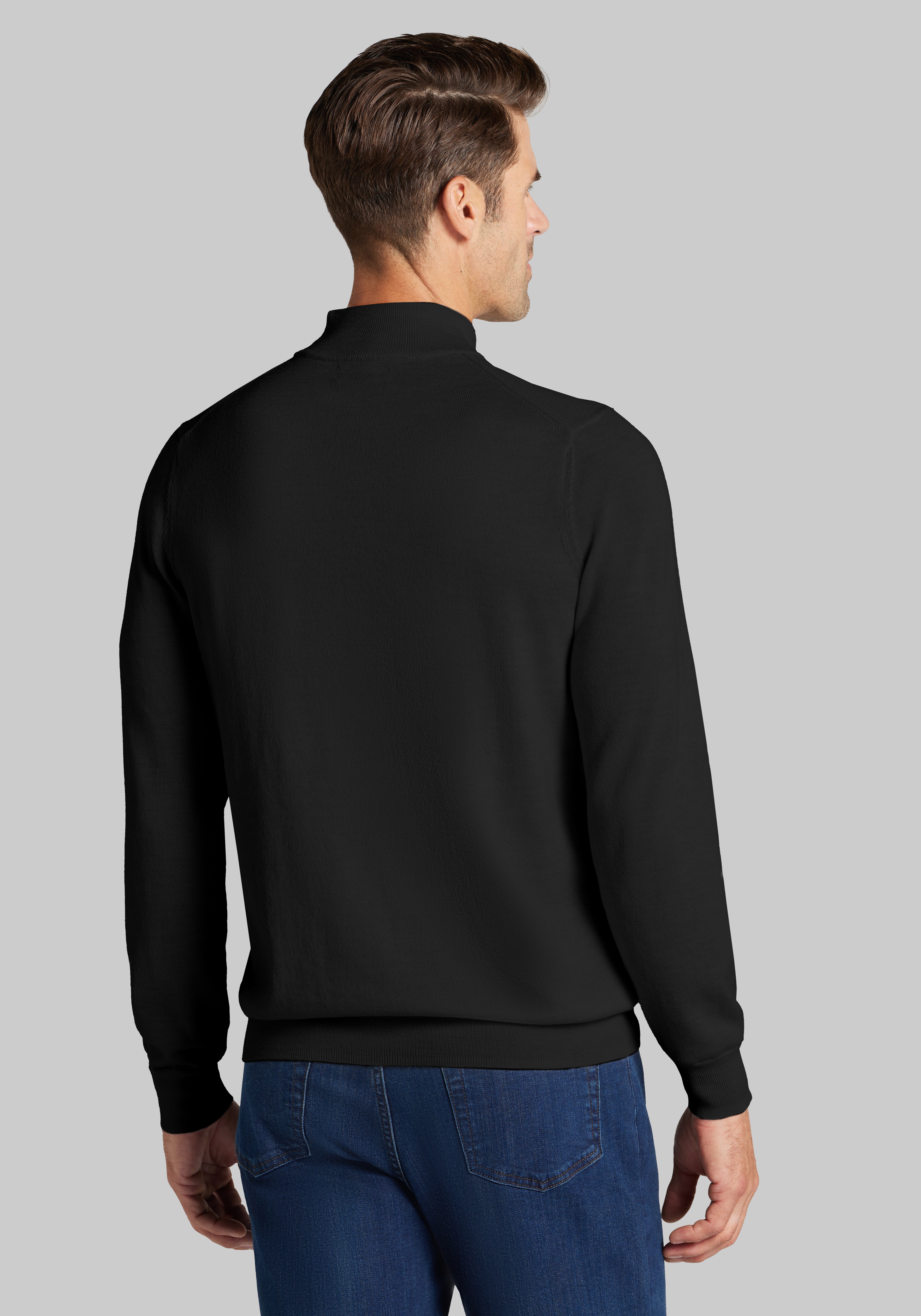Traveler® Tailored Fit Merino Wool Blend Mock Neck Sweater