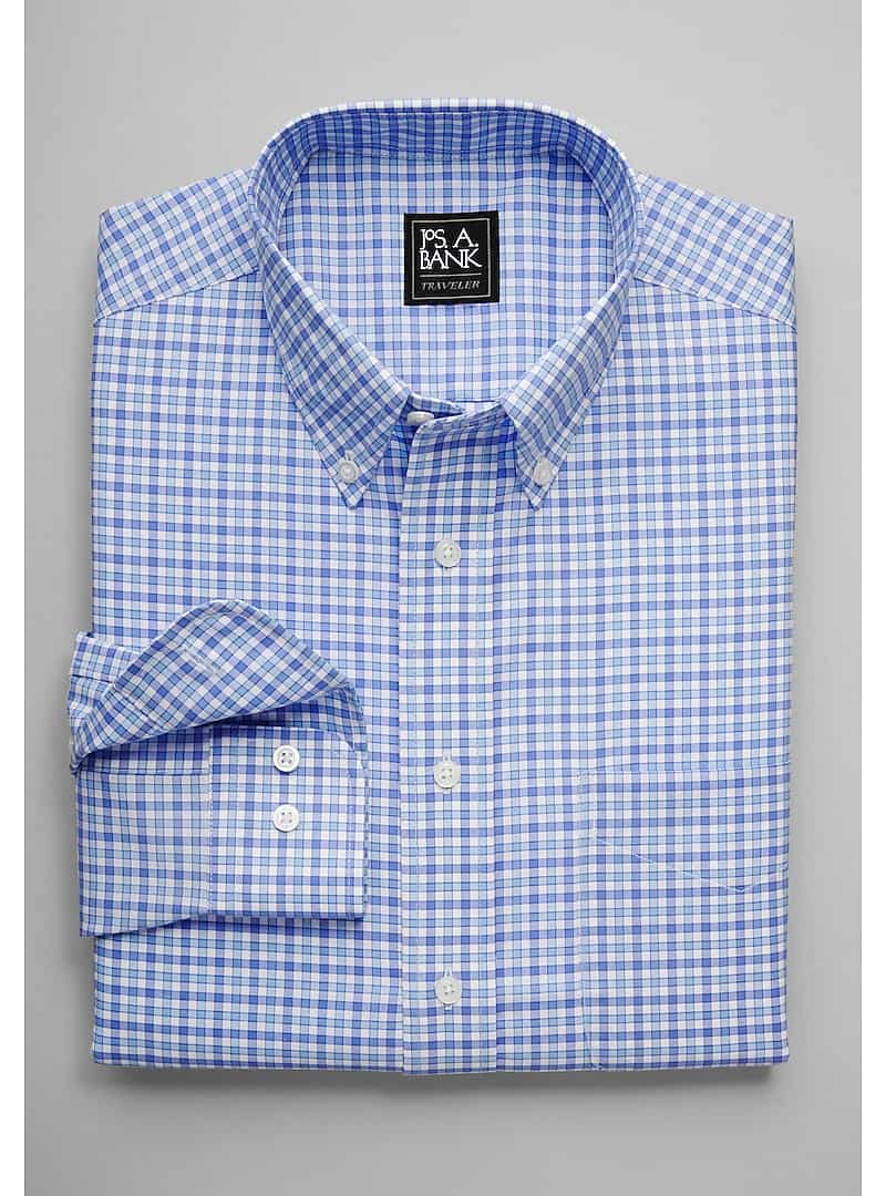 Traveler Collection Traditional Fit Button-down Collar Gingham Sportshirt