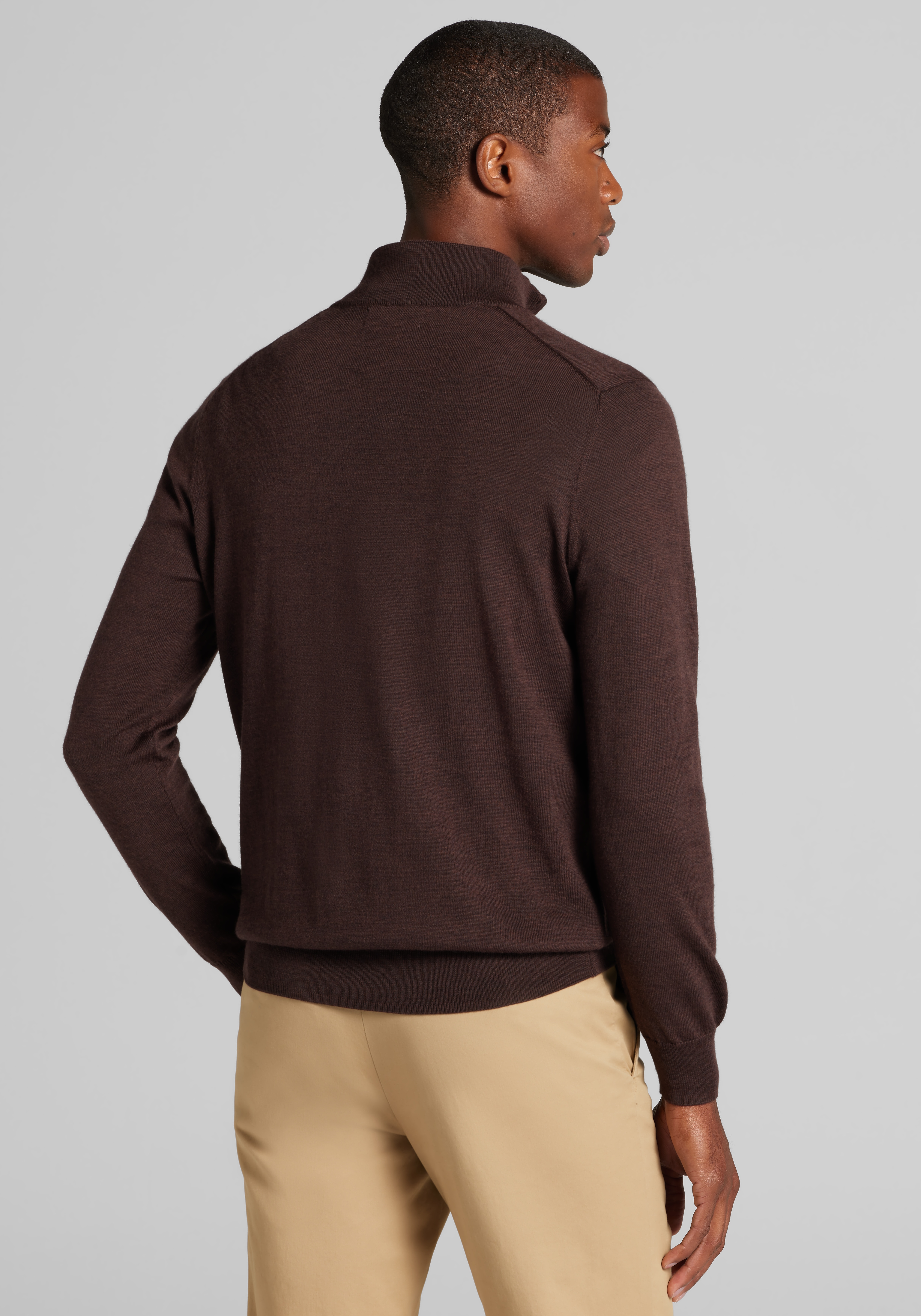 Traveler® Collection Tailored Fit 1/4-Zip Merino Blend Sweater