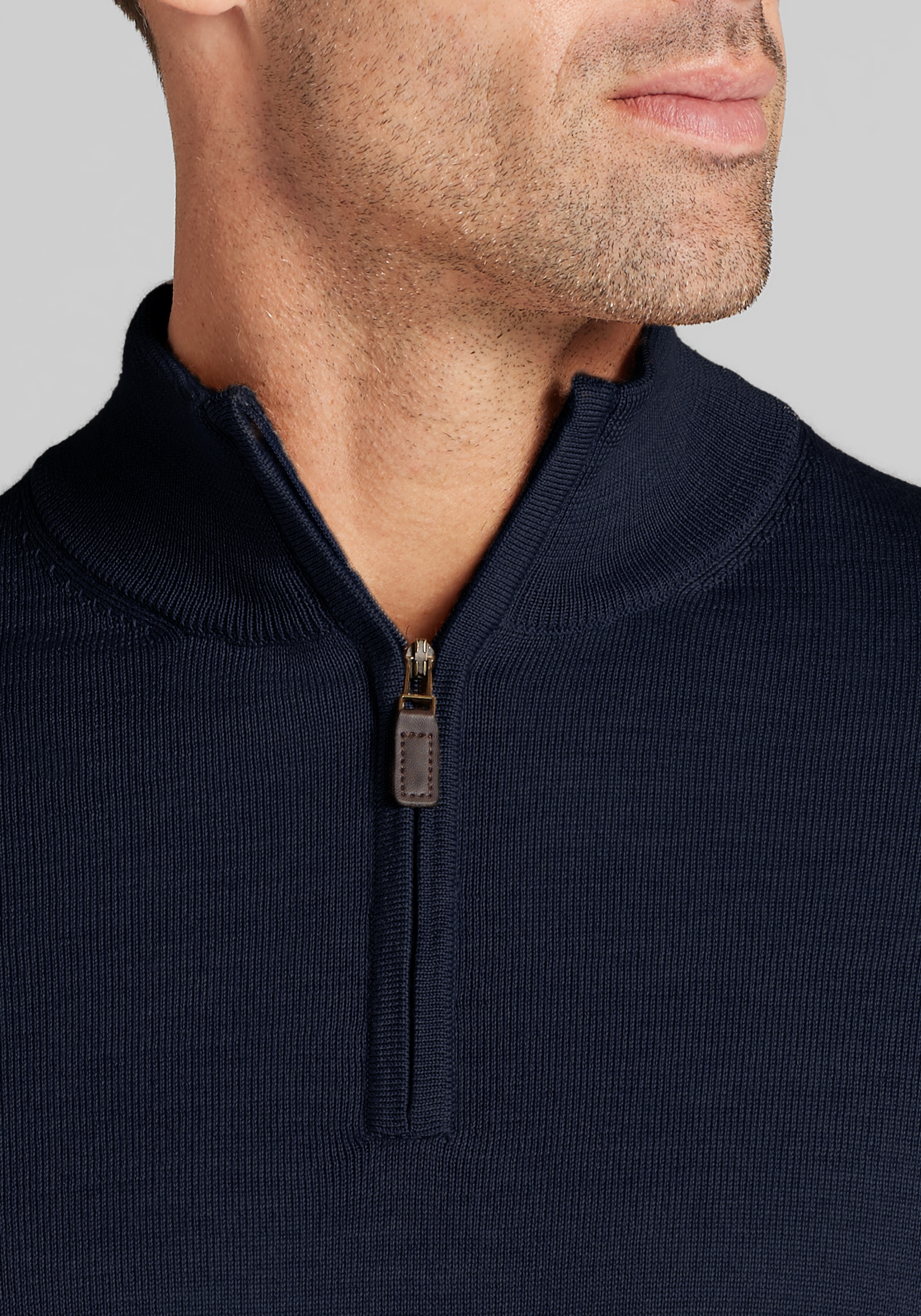 Traveler® Collection Tailored Fit Long Sleeve 1/4-Zip Merino Wool Sweater