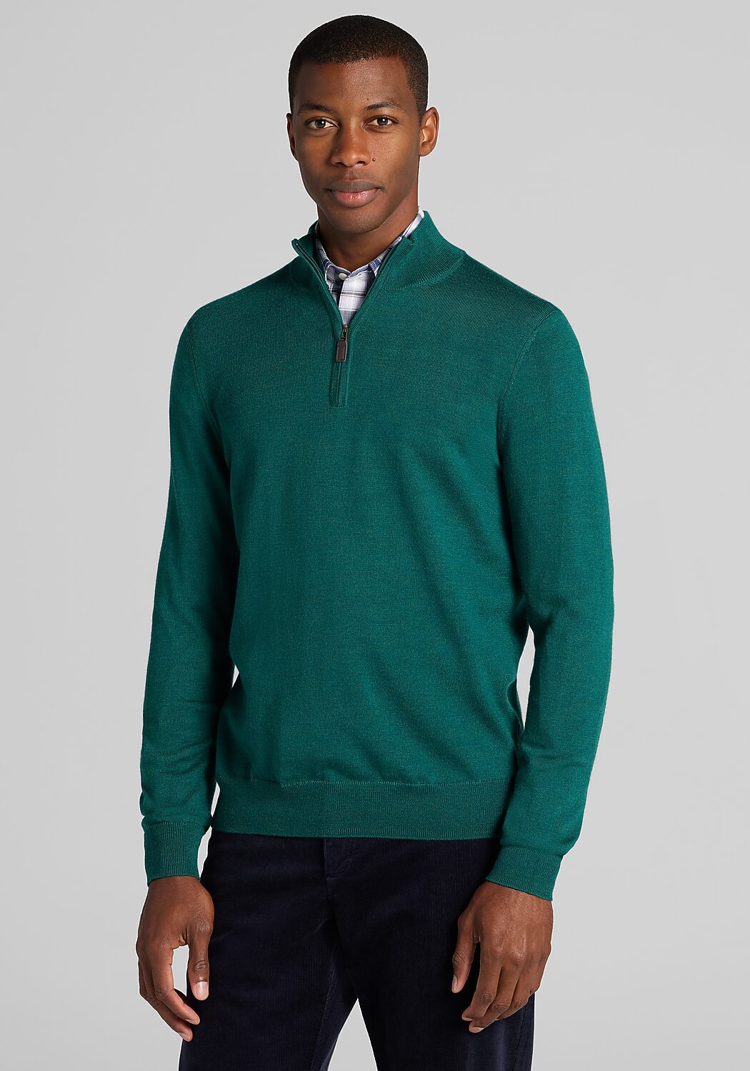 Traveler® Collection Tailored Fit Merino Wool 1/4-Zip Sweater