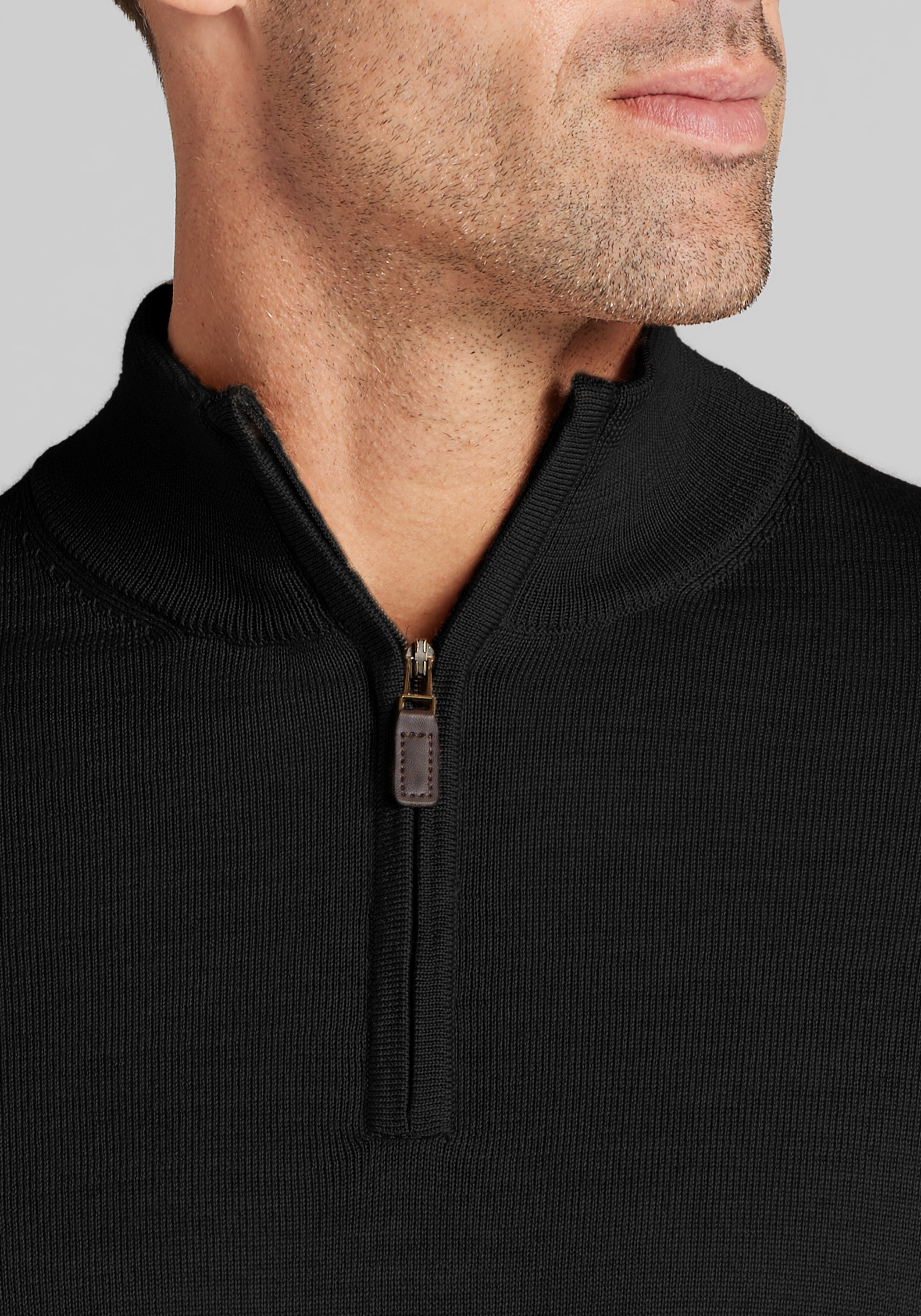 Traveler® Collection Tailored Fit Merino Wool Blend 1/4-Zip Sweater