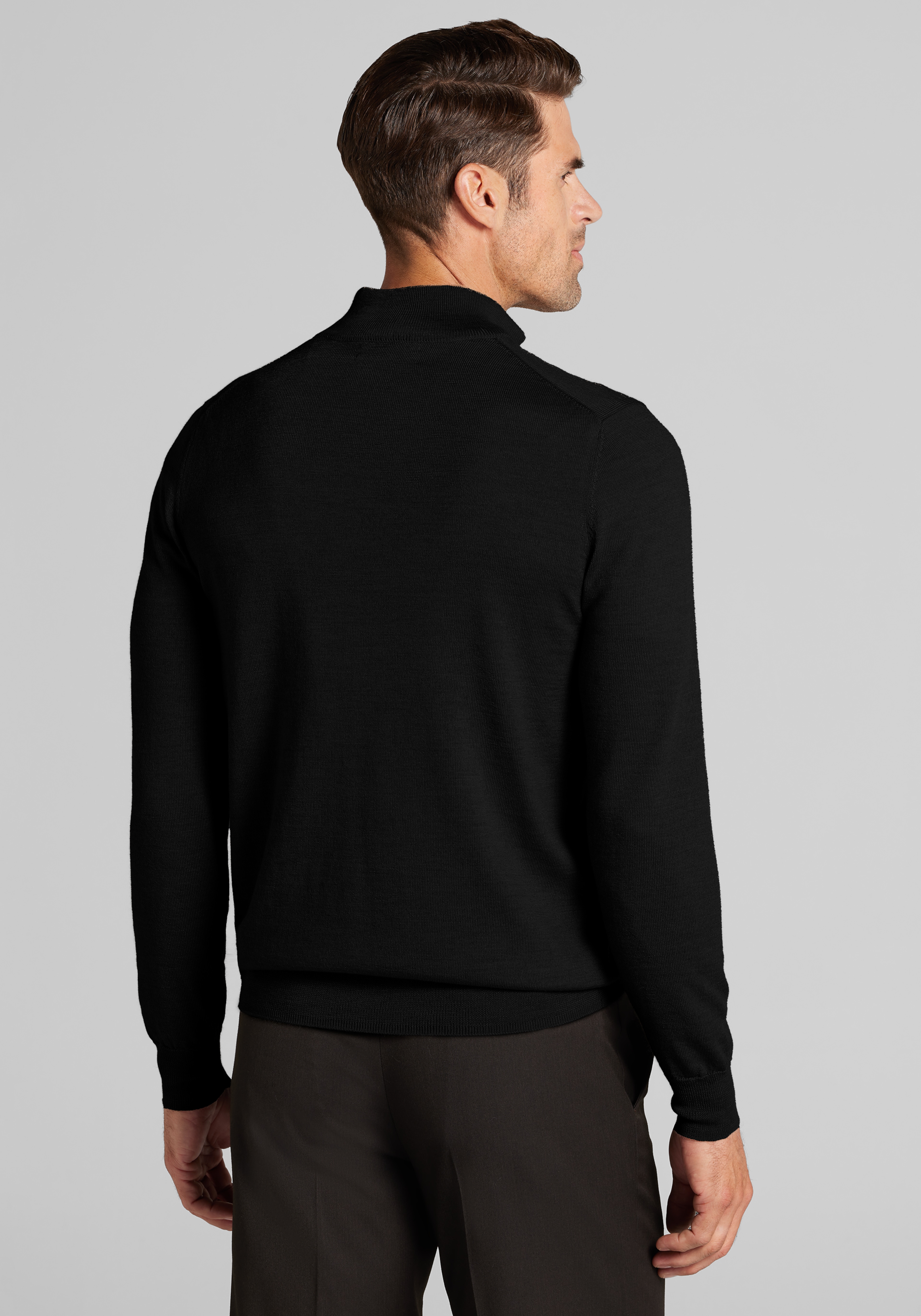 Traveler® Tailored Fit Merino Wool Blend Quarter-Zip Sweater
