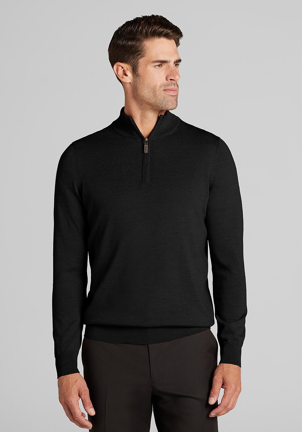 Traveler® Collection Tailored Fit Merino Wool Blend 1/4-Zip Sweater