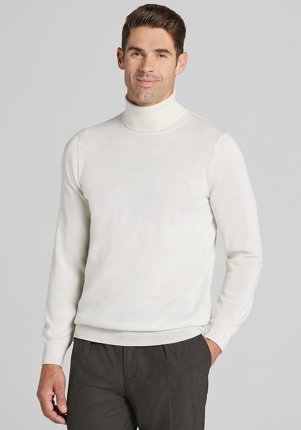 Traveler® Collection Tailored Fit Merino Wool Turtleneck Sweater