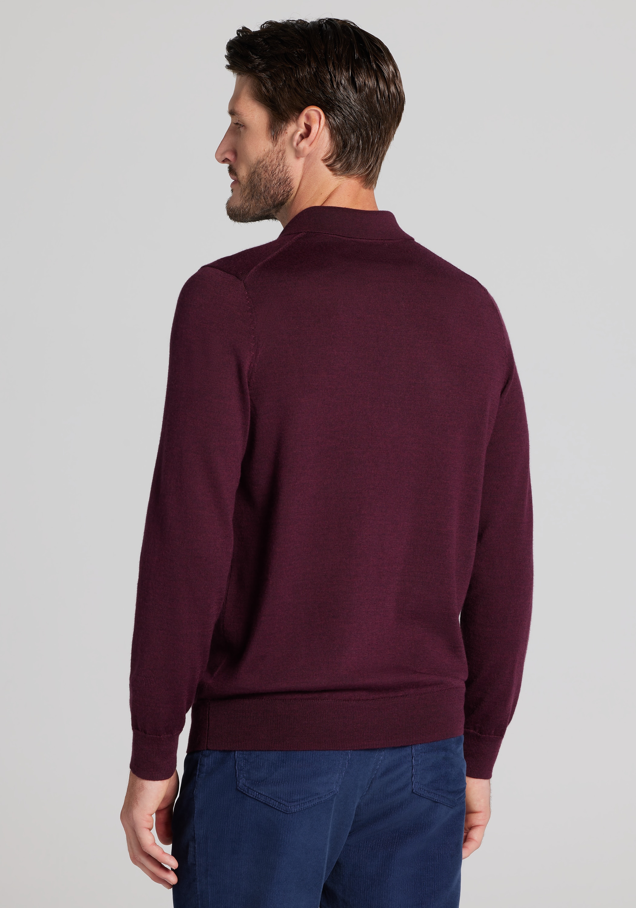 Traveler® Collection Tailored Fit Merino Wool Blend Polo Sweater