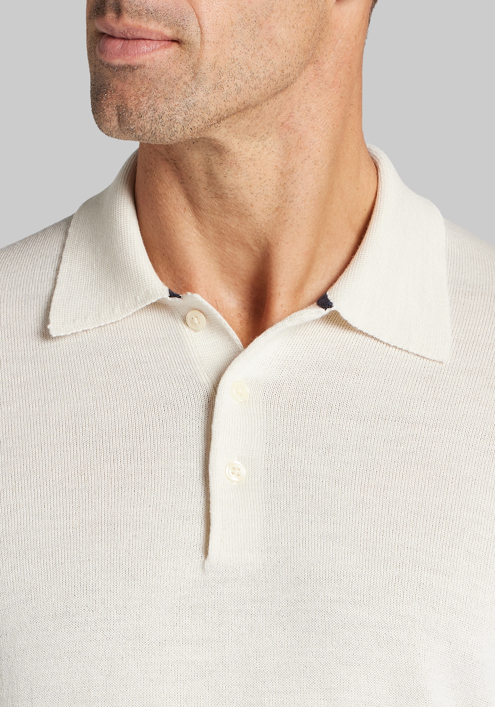 Traveler® Collection Tailored Fit Merino Blend Polo Sweater