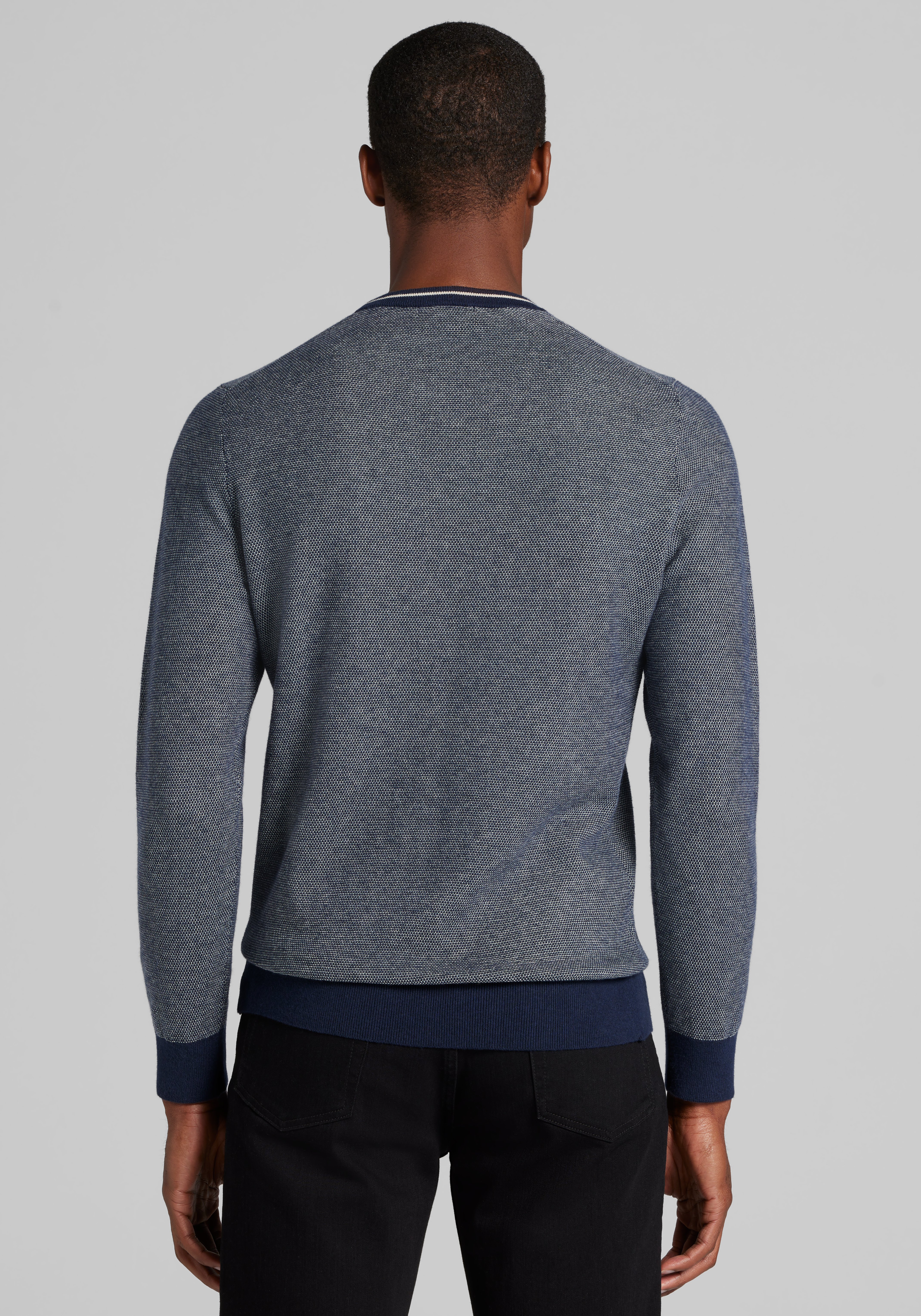 Jos. A. Bank Tailored Fit Honeycomb Crew Neck Sweater CLEARANCE